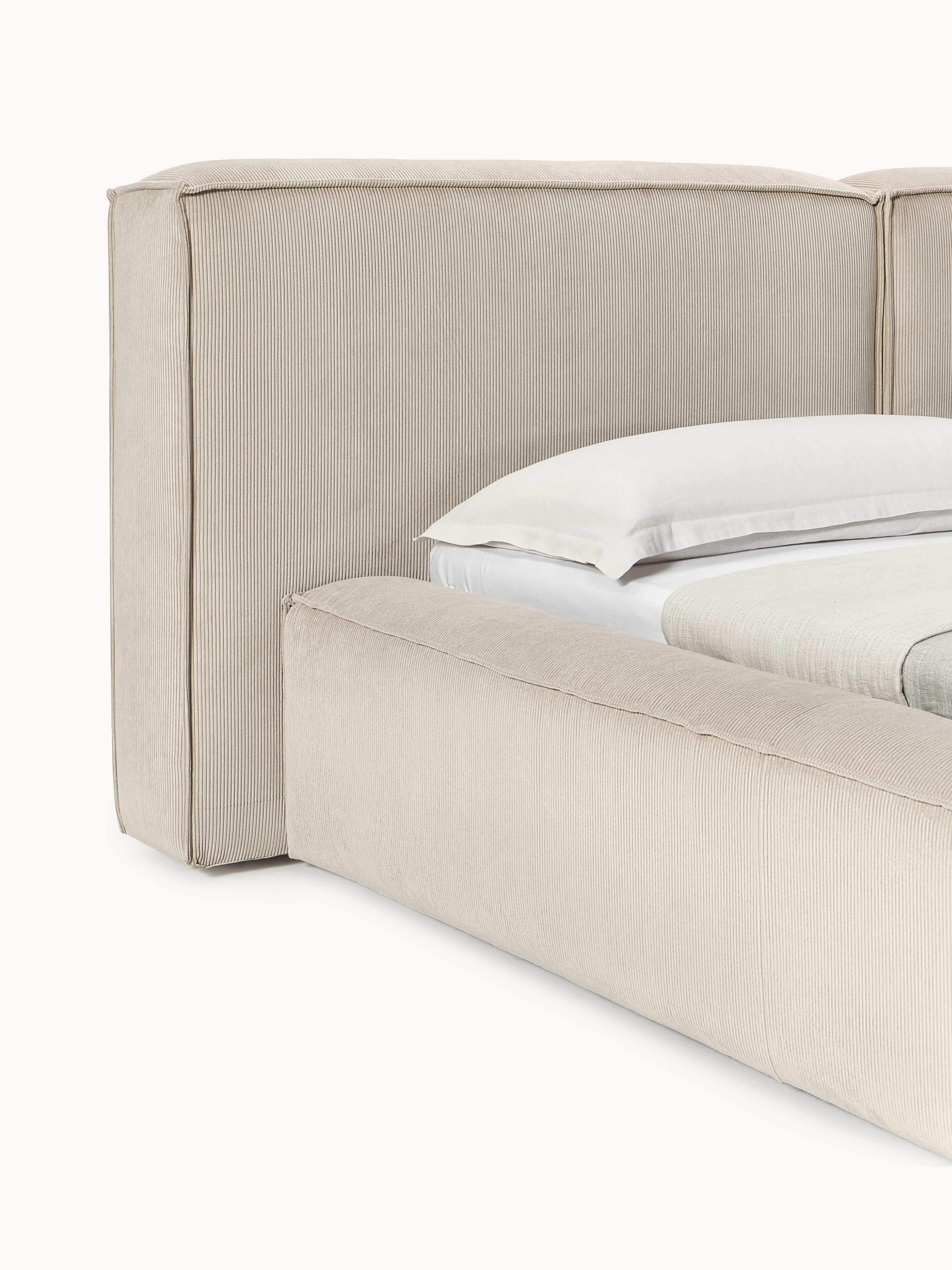 Polsterbett Lennon aus Cord