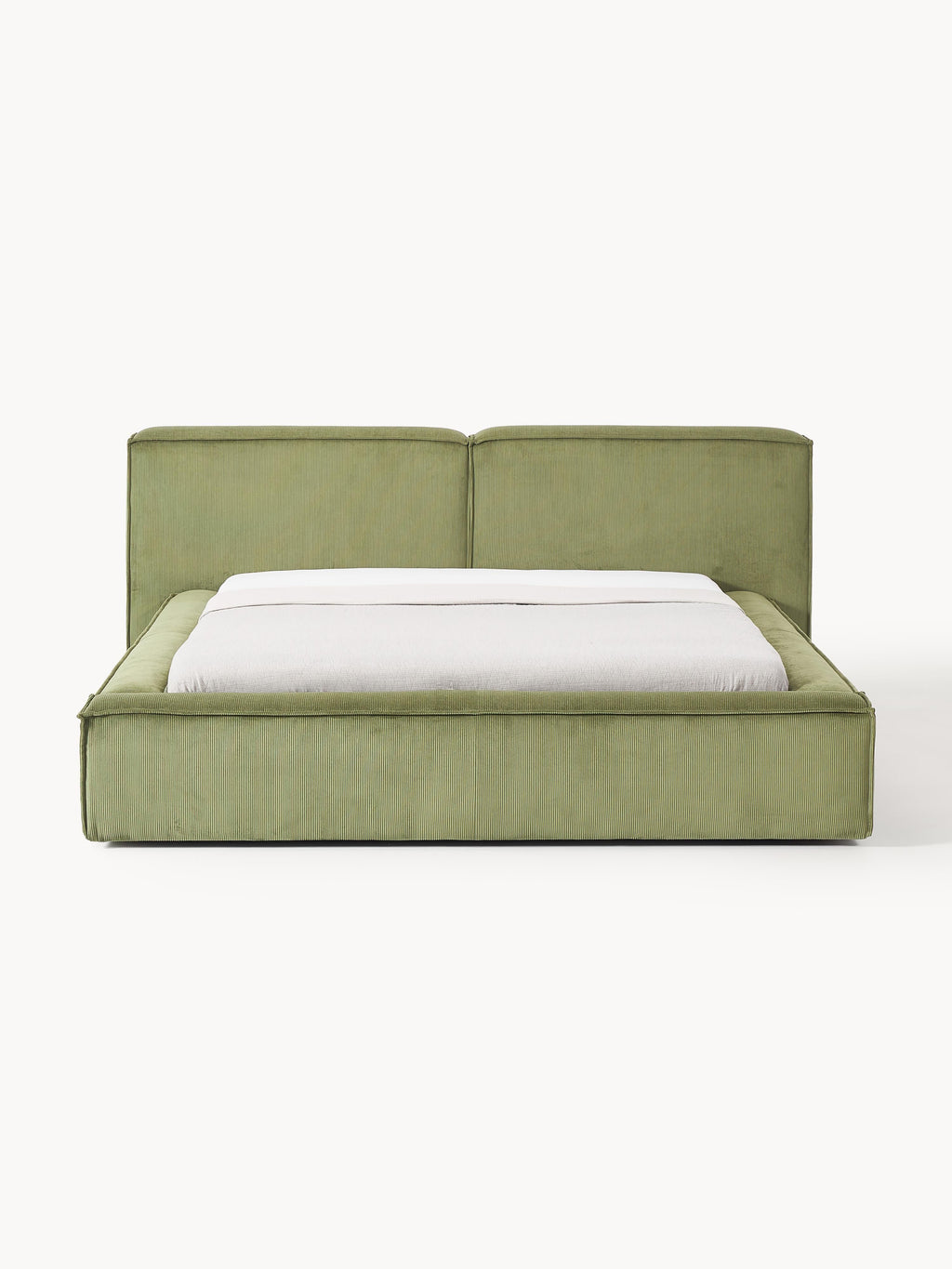 Polsterbett Lennon aus Cord mit Stauraum