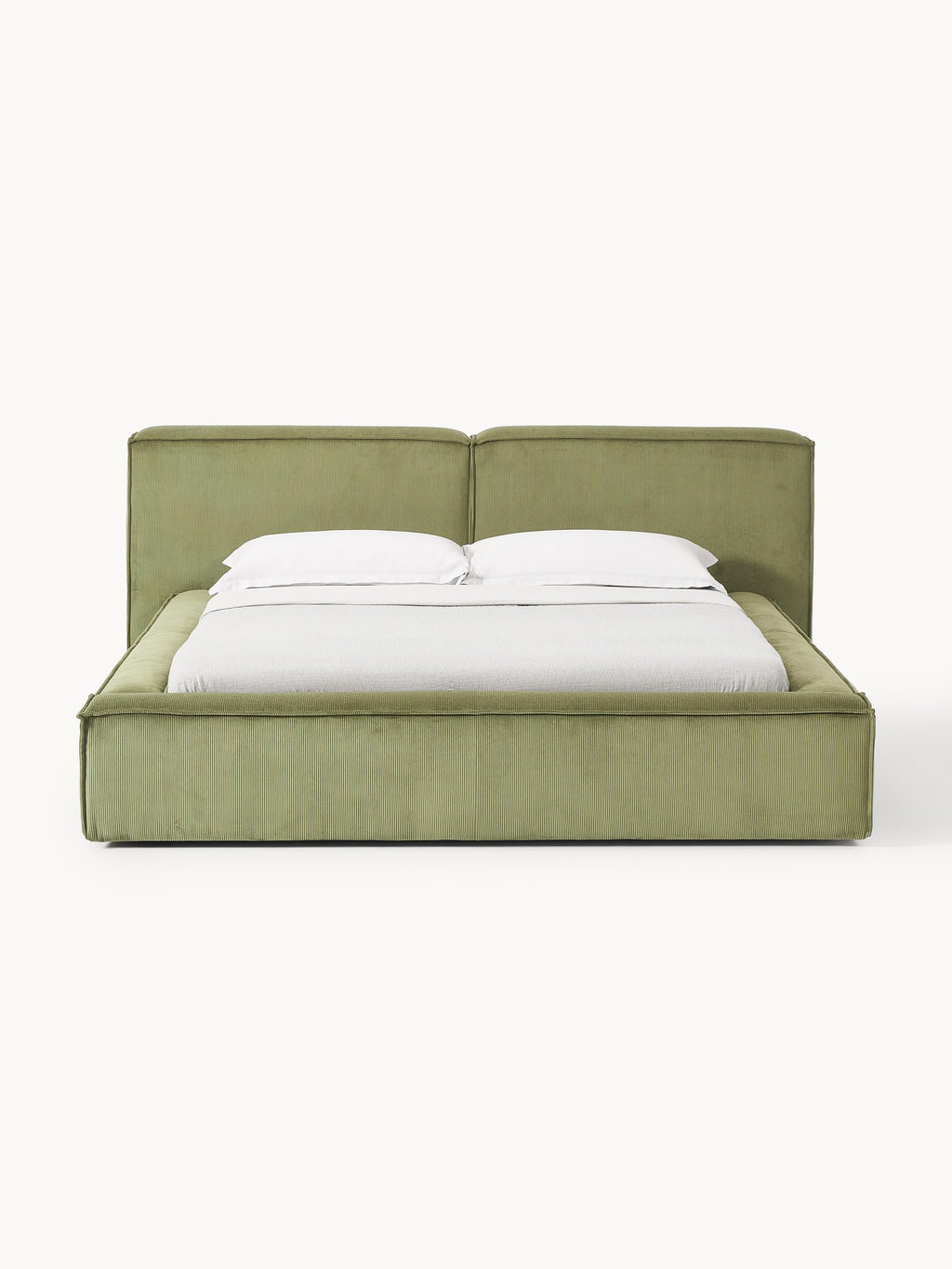 Polsterbett Lennon aus Cord mit Stauraum