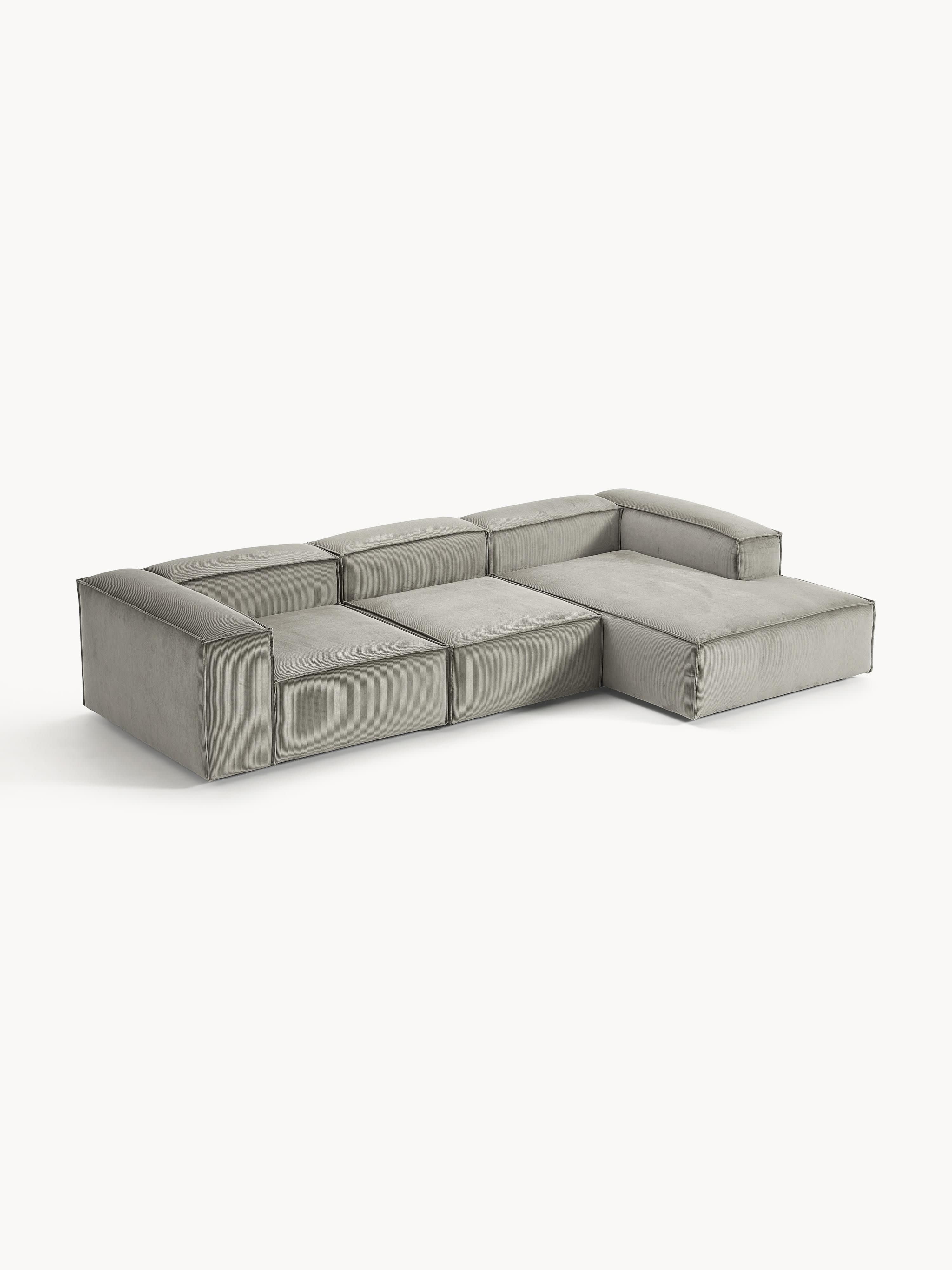 Modulares Ecksofa Lennon (4-Sitzer) aus Cord