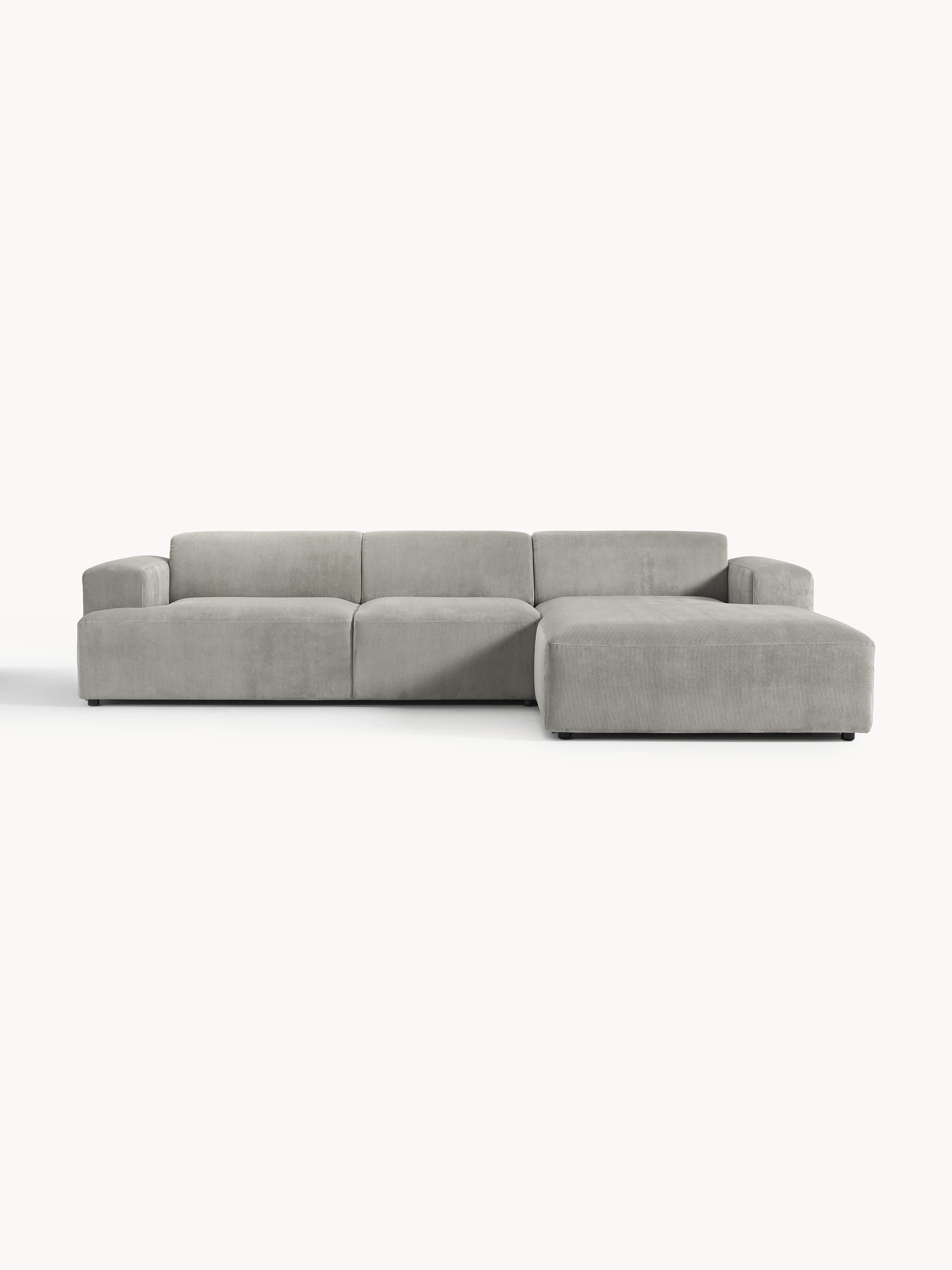 Galeriebild 1 - Cord-Ecksofa Melva (4-Sitzer)