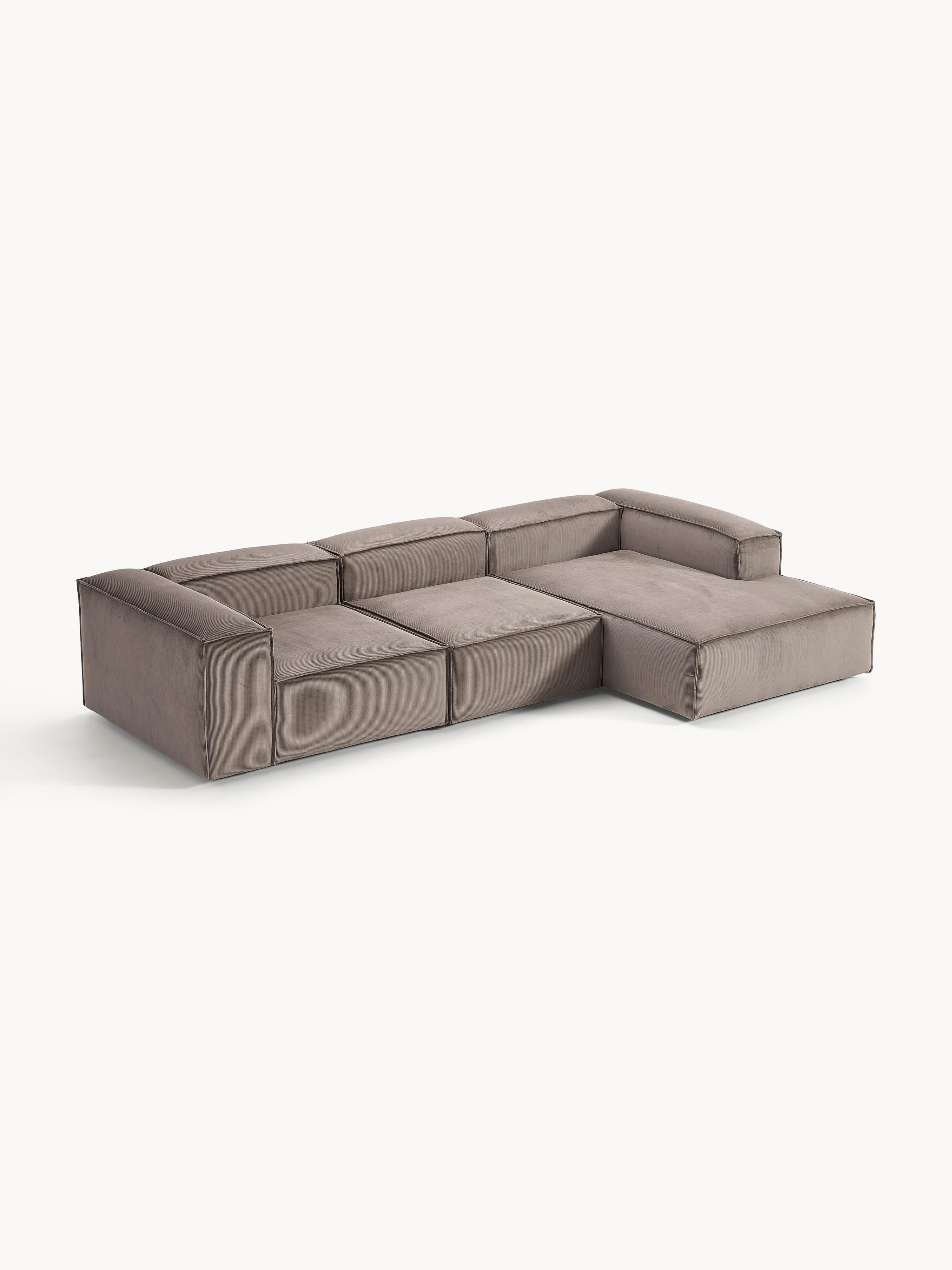 Modulares Ecksofa Lennon (4-Sitzer) aus Cord