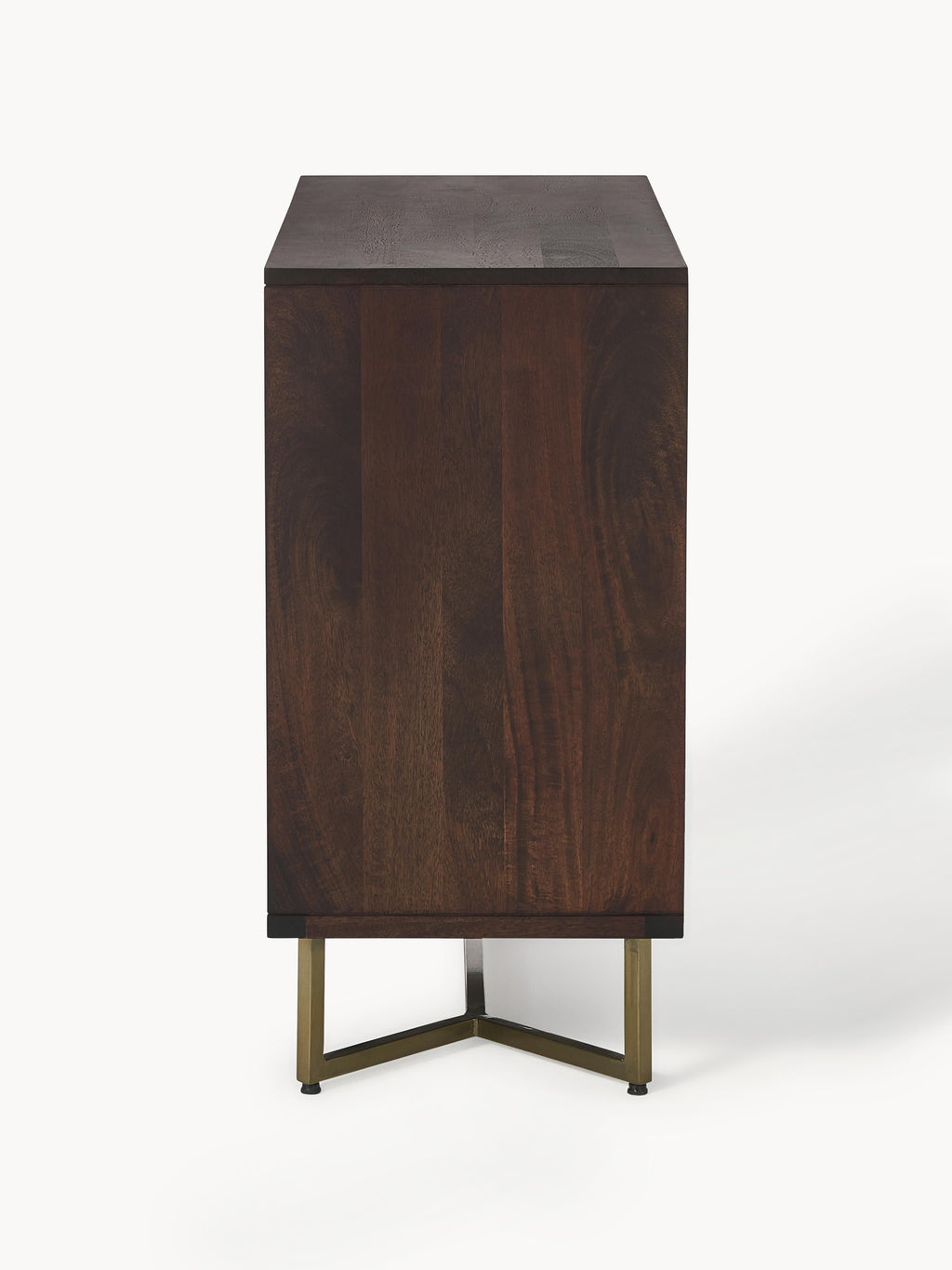Sideboard Luca aus Mangoholz mit Fischgrät-Muster