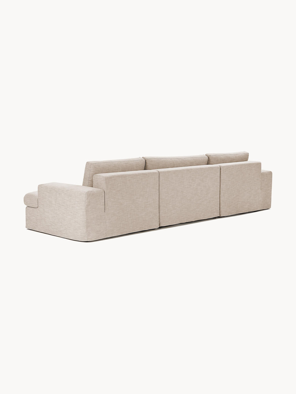 Modulares Sofa Russell (4-Sitzer) mit Hocker (links/rechts)