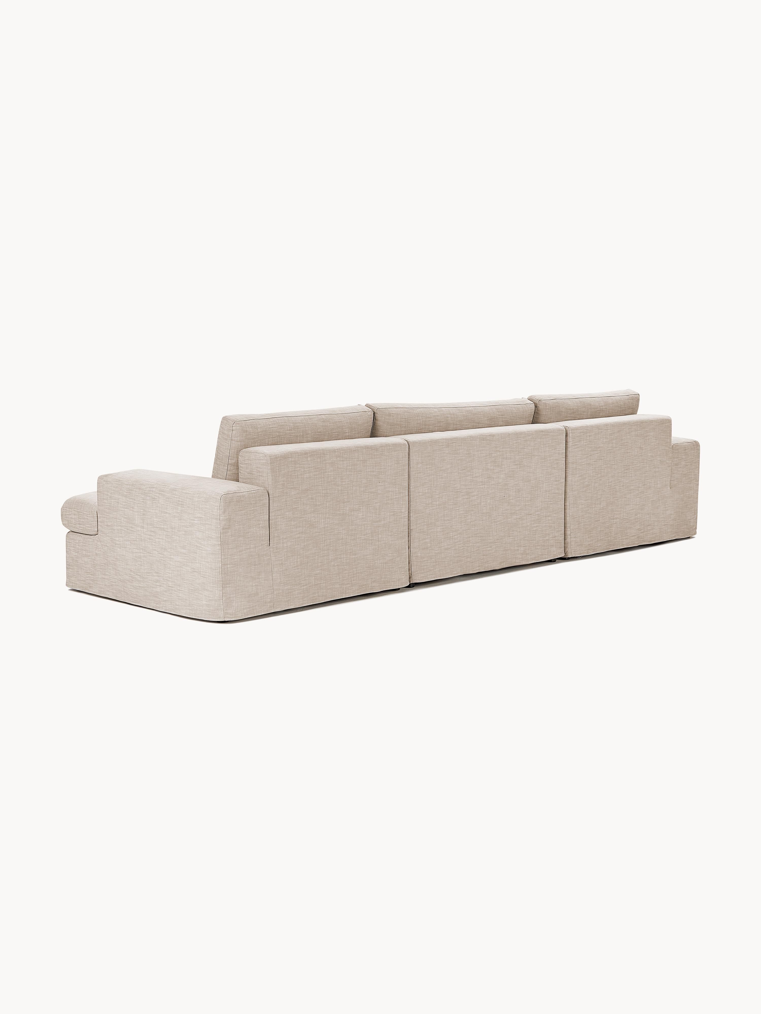 Modulares Sofa Russell (4-Sitzer) mit Hocker (links/rechts)