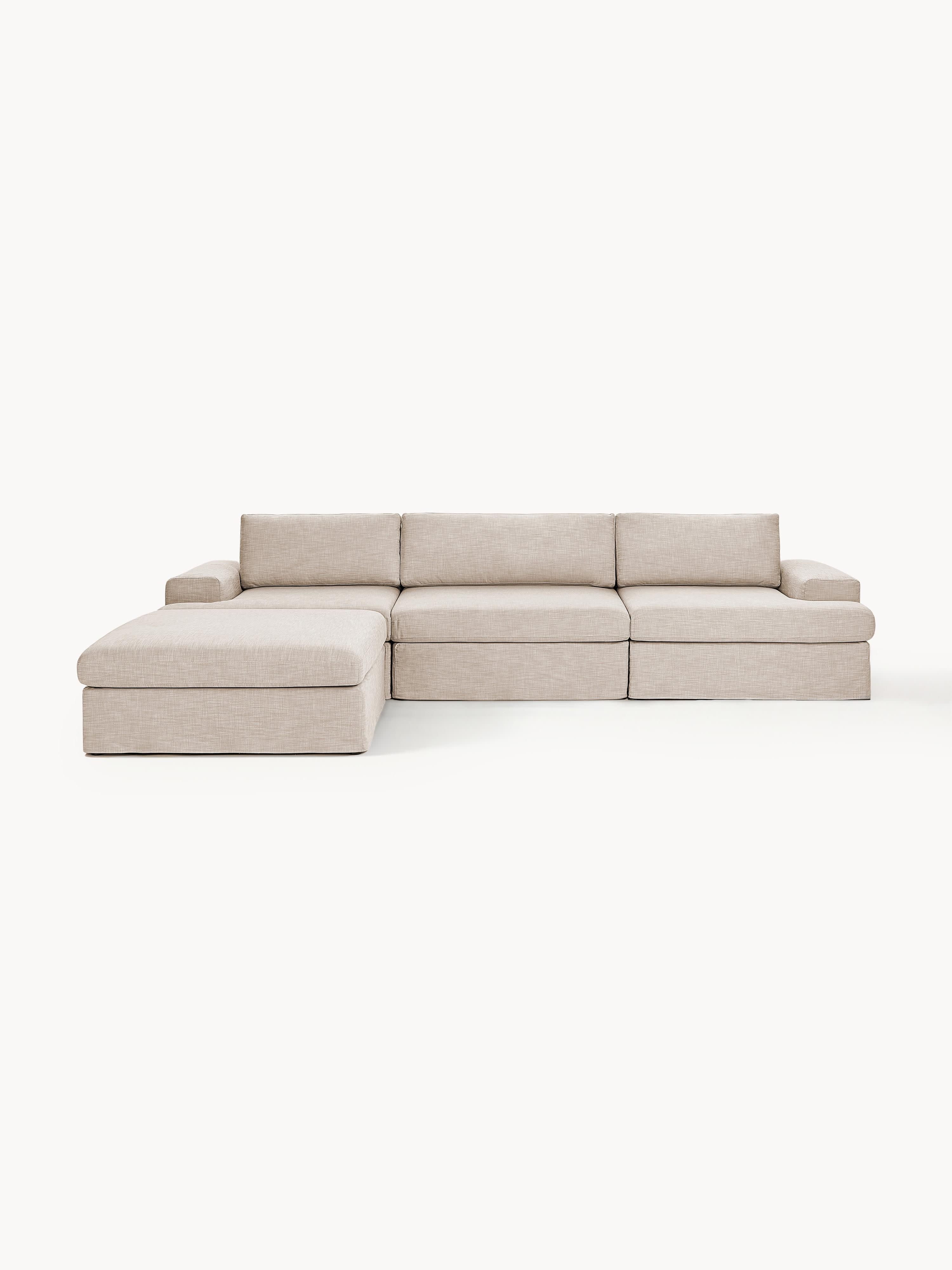 Modulares Sofa Russell (4-Sitzer) mit Hocker (links/rechts)