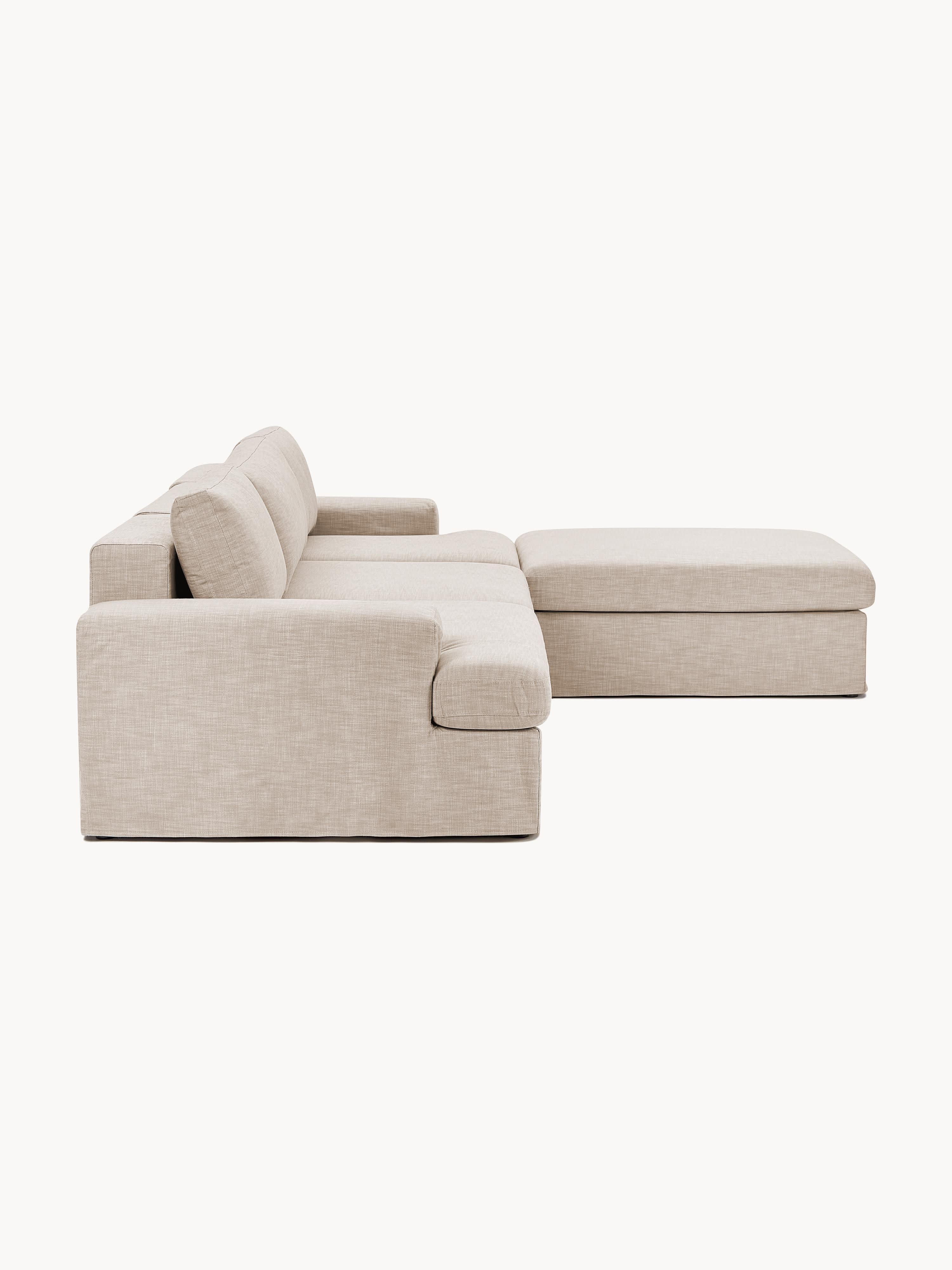 Modulares Sofa Russell (4-Sitzer) mit Hocker (links/rechts)