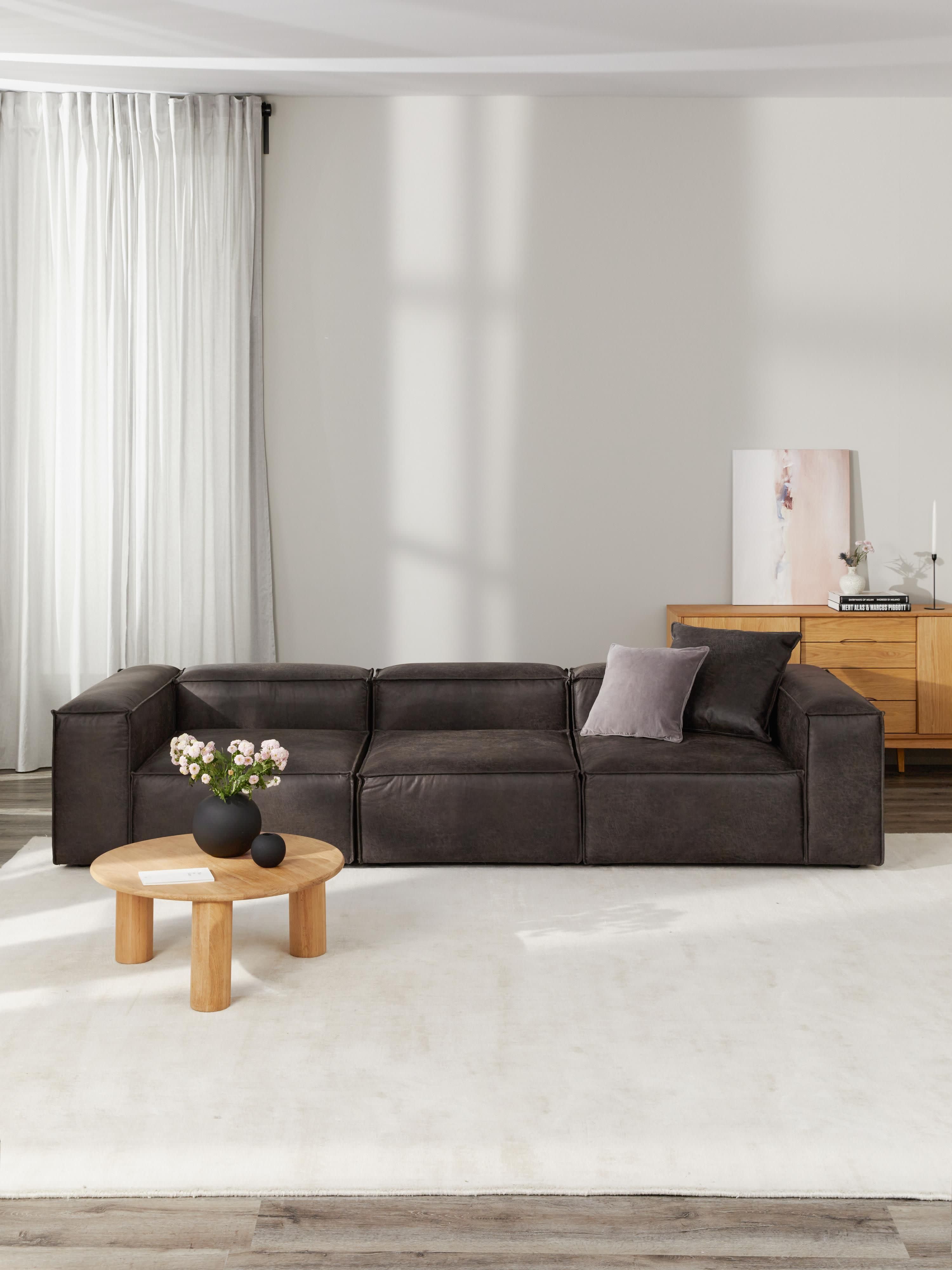 Modulares Sofa Lennon (4-Sitzer) aus Leder