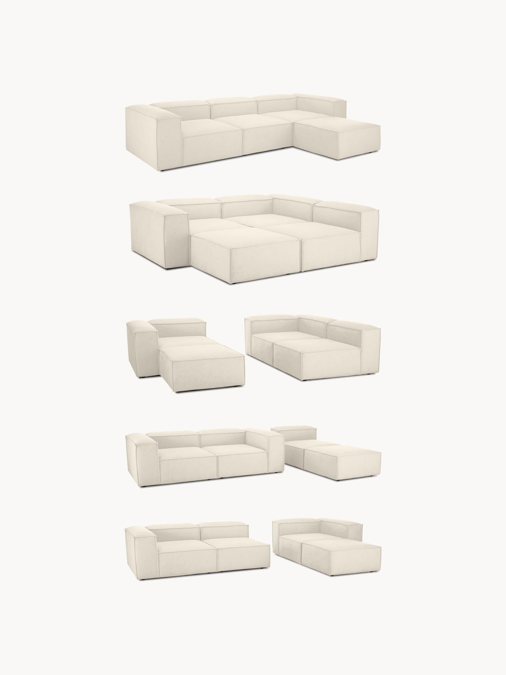 Sofa-Hocker Lennon aus Cord