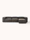 Galeriebild 1 - Modulares Sofa Lennon (4-Sitzer) aus Leder mit Hocker (links/rechts)