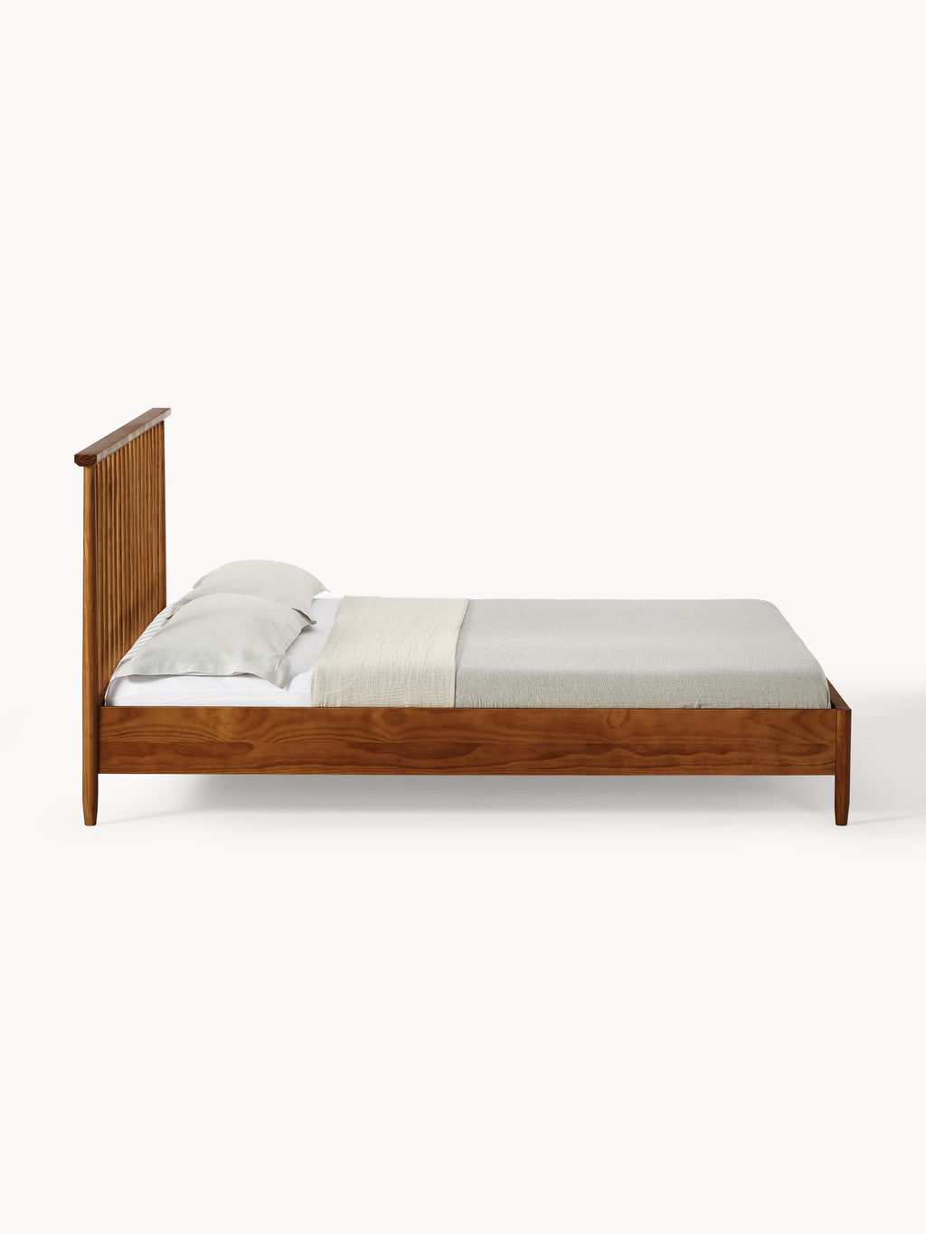 Holzbett Windsor mit Kopfteil aus Kiefernholz