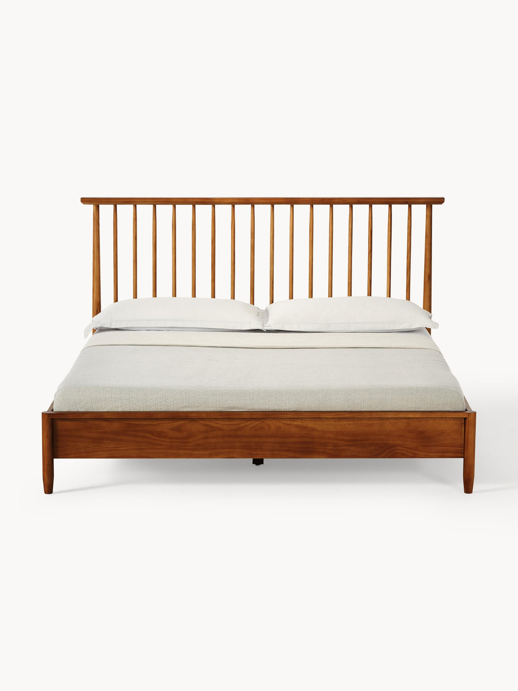 Holzbett Windsor mit Kopfteil aus Kiefernholz