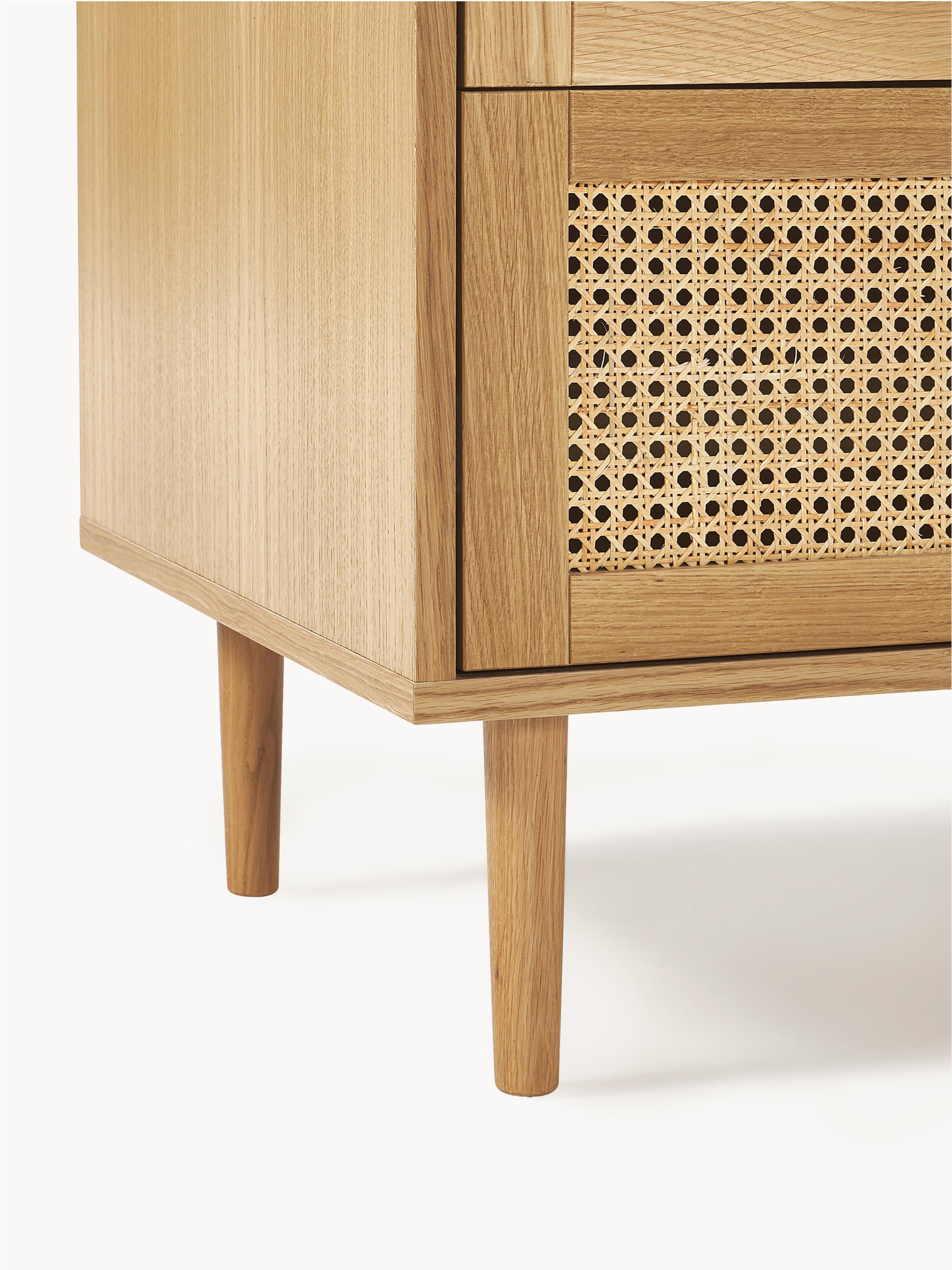 Kleiner Kleiderschrank Aries mit Wiener Geflecht, 2-türig