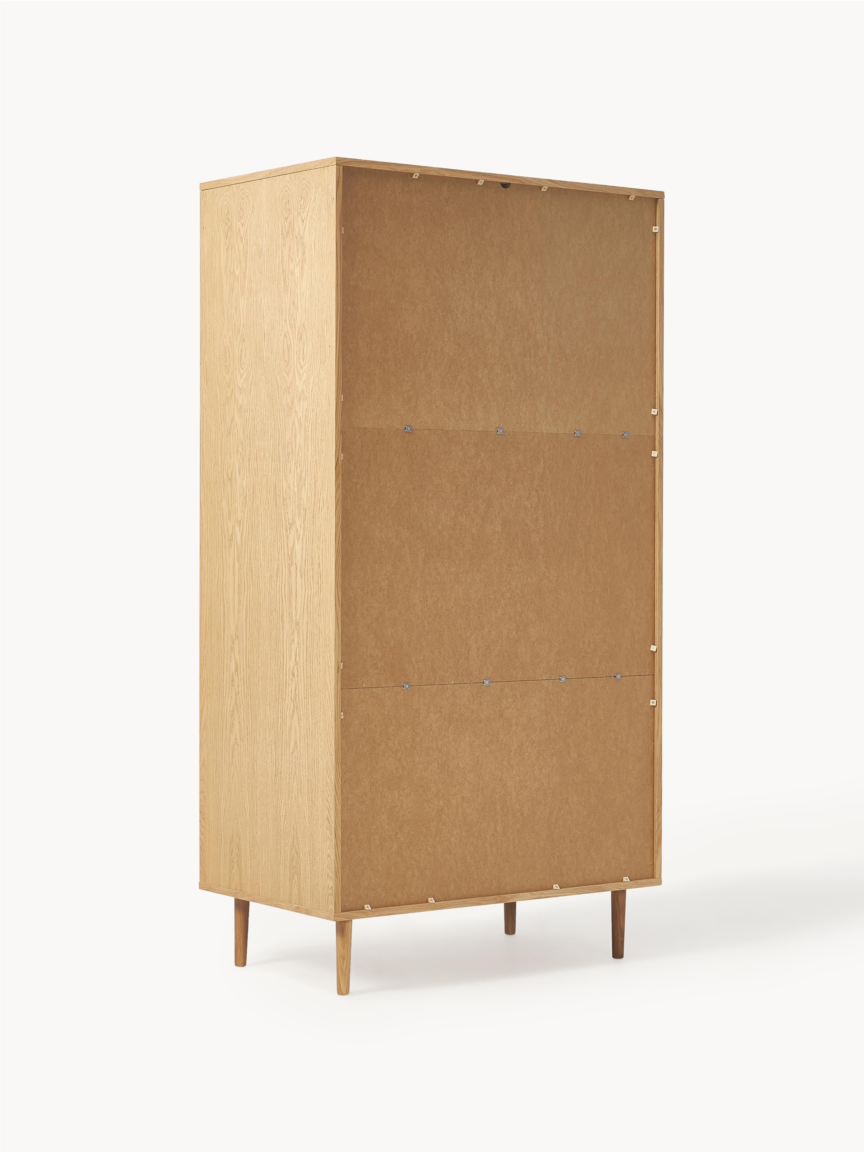 Kleiner Kleiderschrank Aries mit Wiener Geflecht, 2-türig