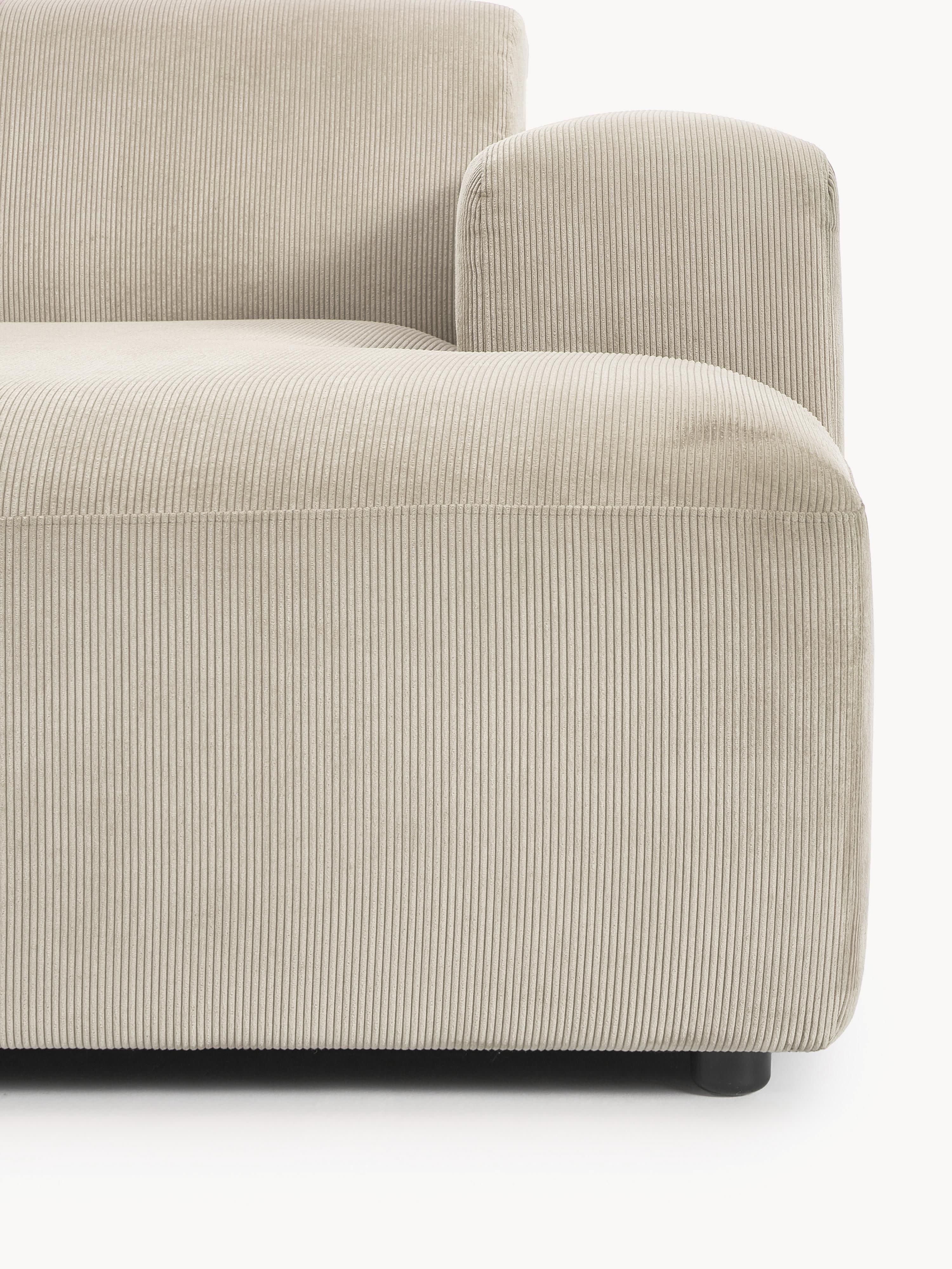 Cord-Ecksofa Melva (3-Sitzer)
