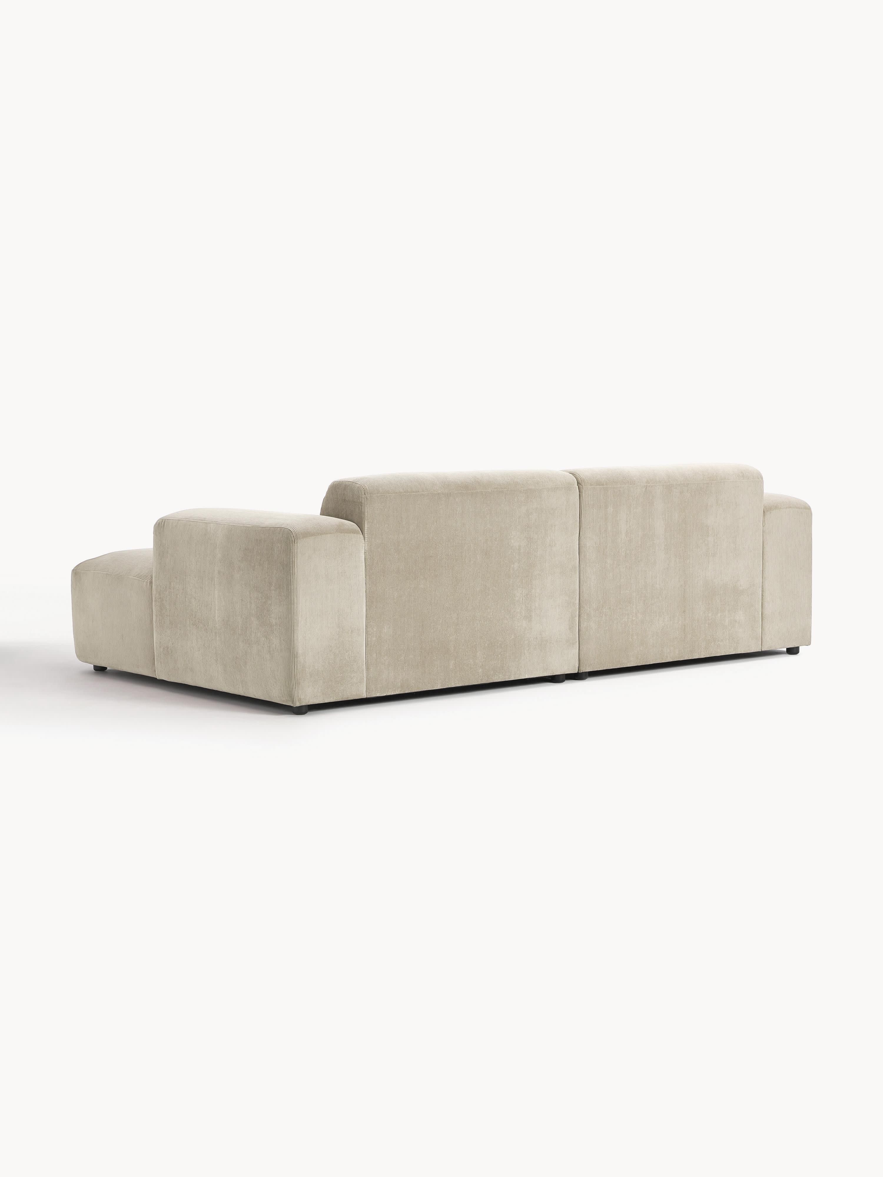 Cord-Ecksofa Melva (3-Sitzer)