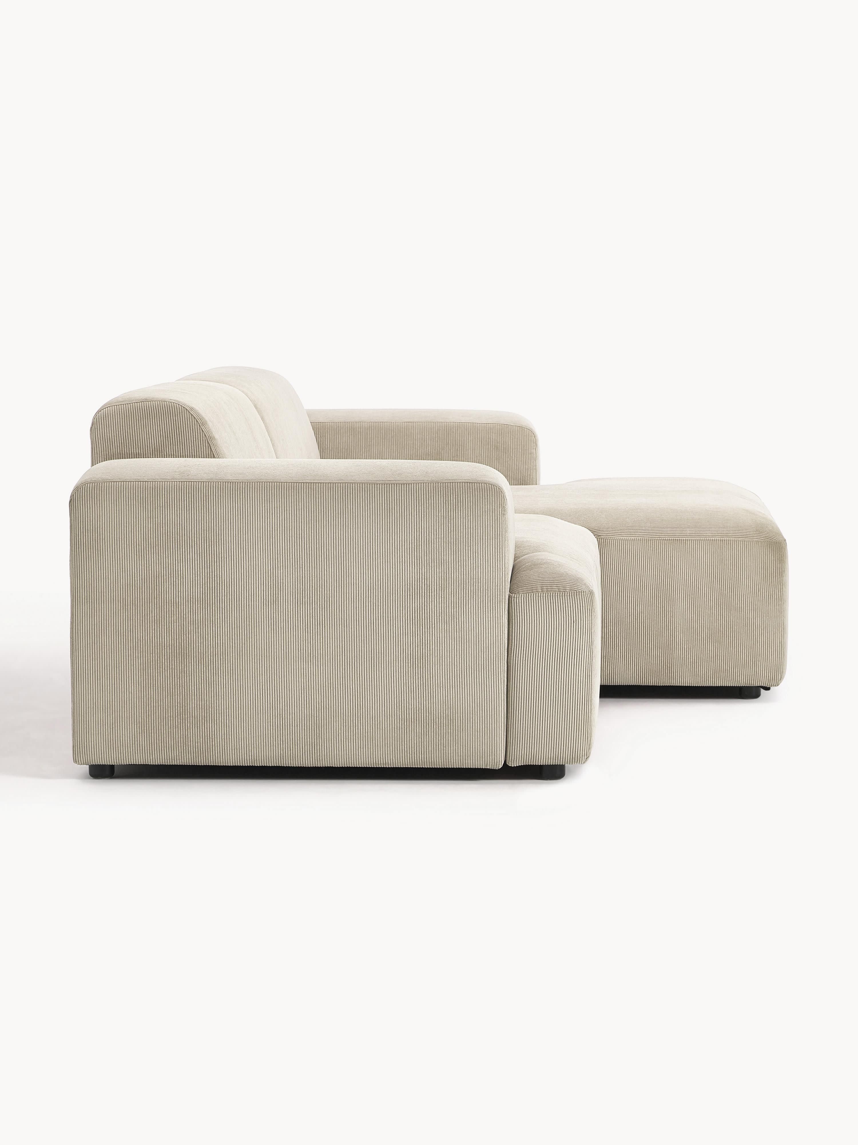 Cord-Ecksofa Melva (3-Sitzer)