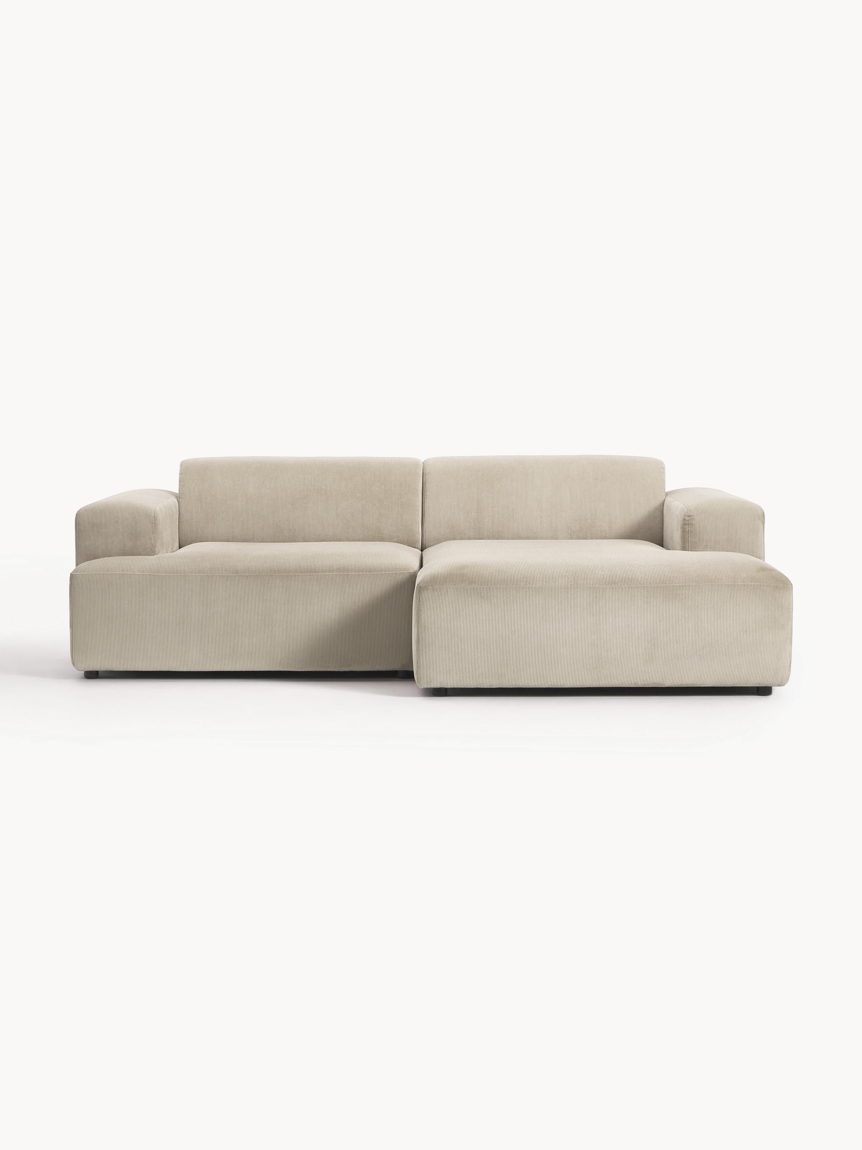Galeriebild 1 - Cord-Ecksofa Melva (3-Sitzer)