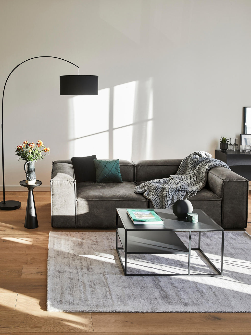 Modulares Sofa Lennon (3-Sitzer) aus Leder