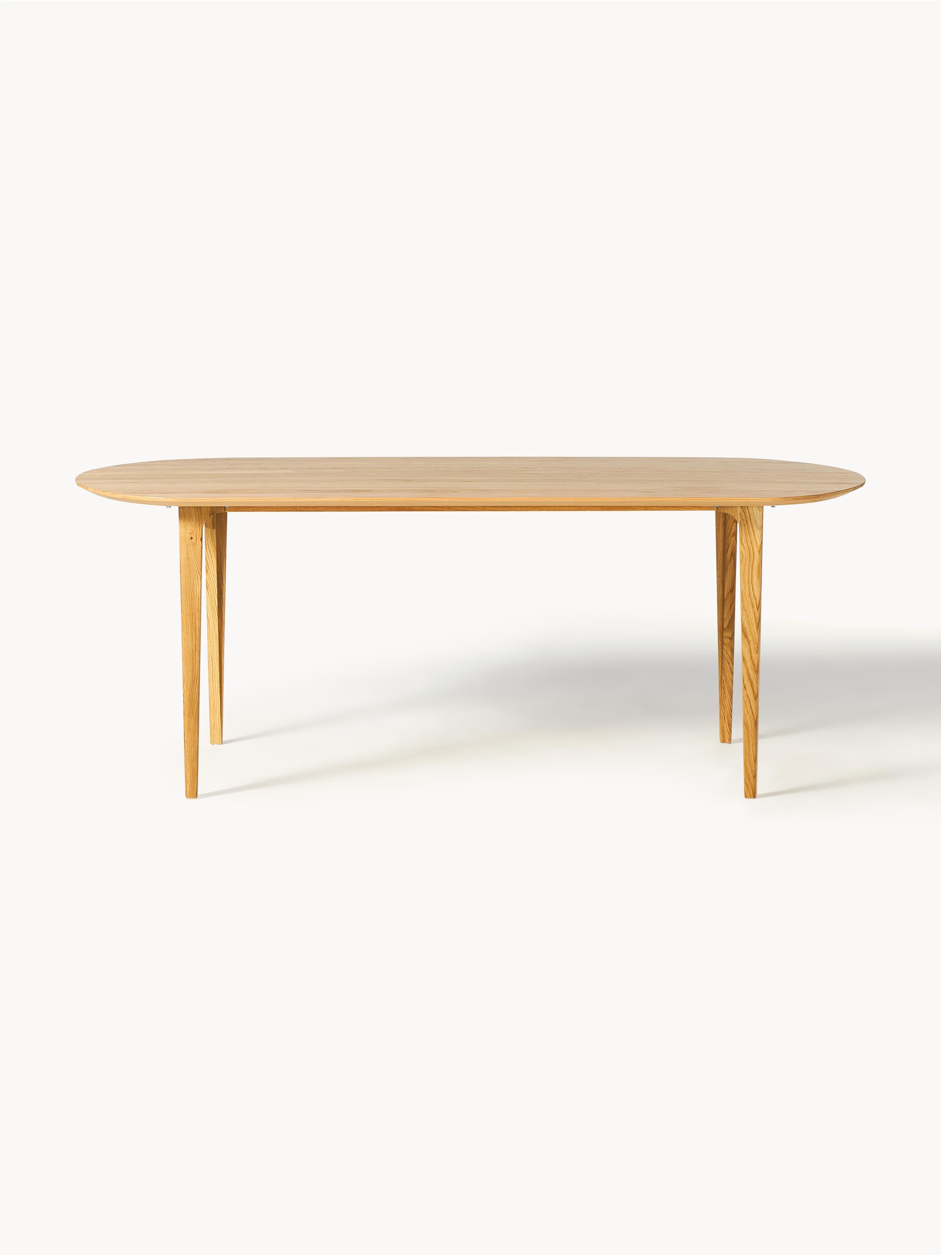 Ovaler Esstisch Archie aus Eichenholz, 200 x 100 cm