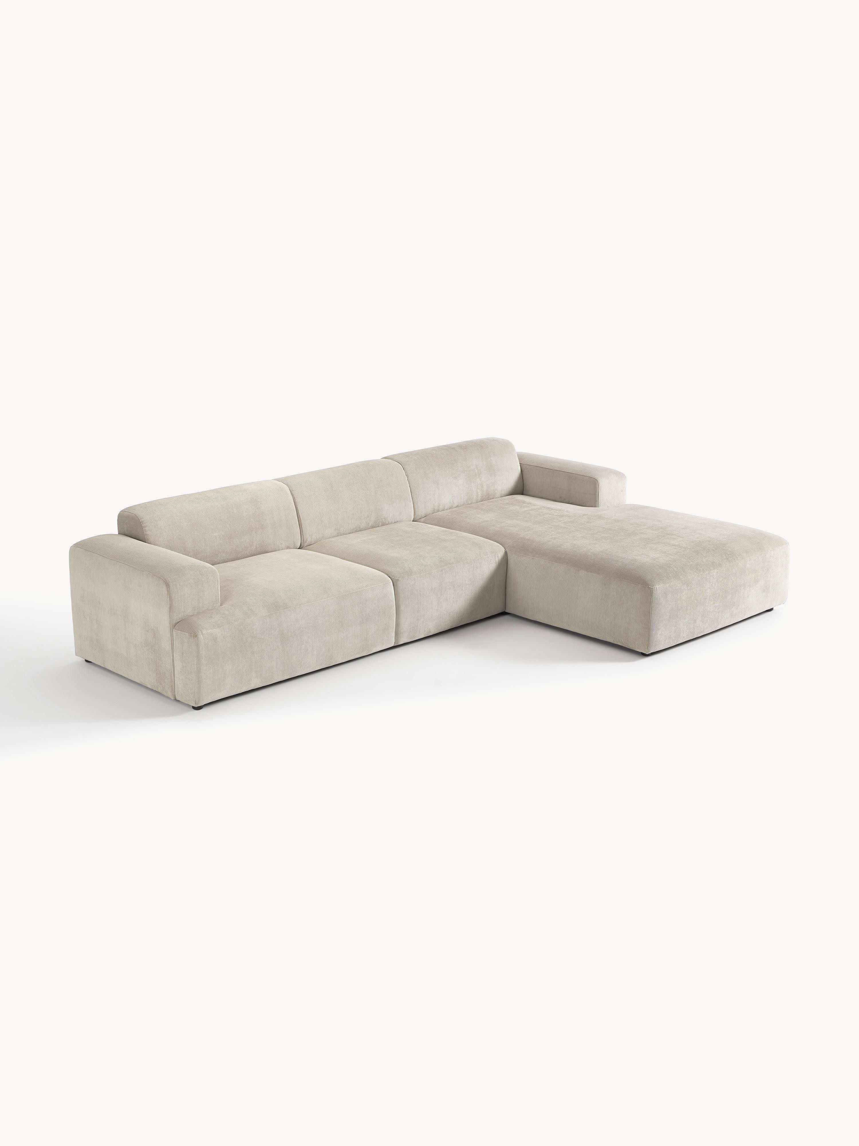 Cord-Ecksofa Melva (4-Sitzer)