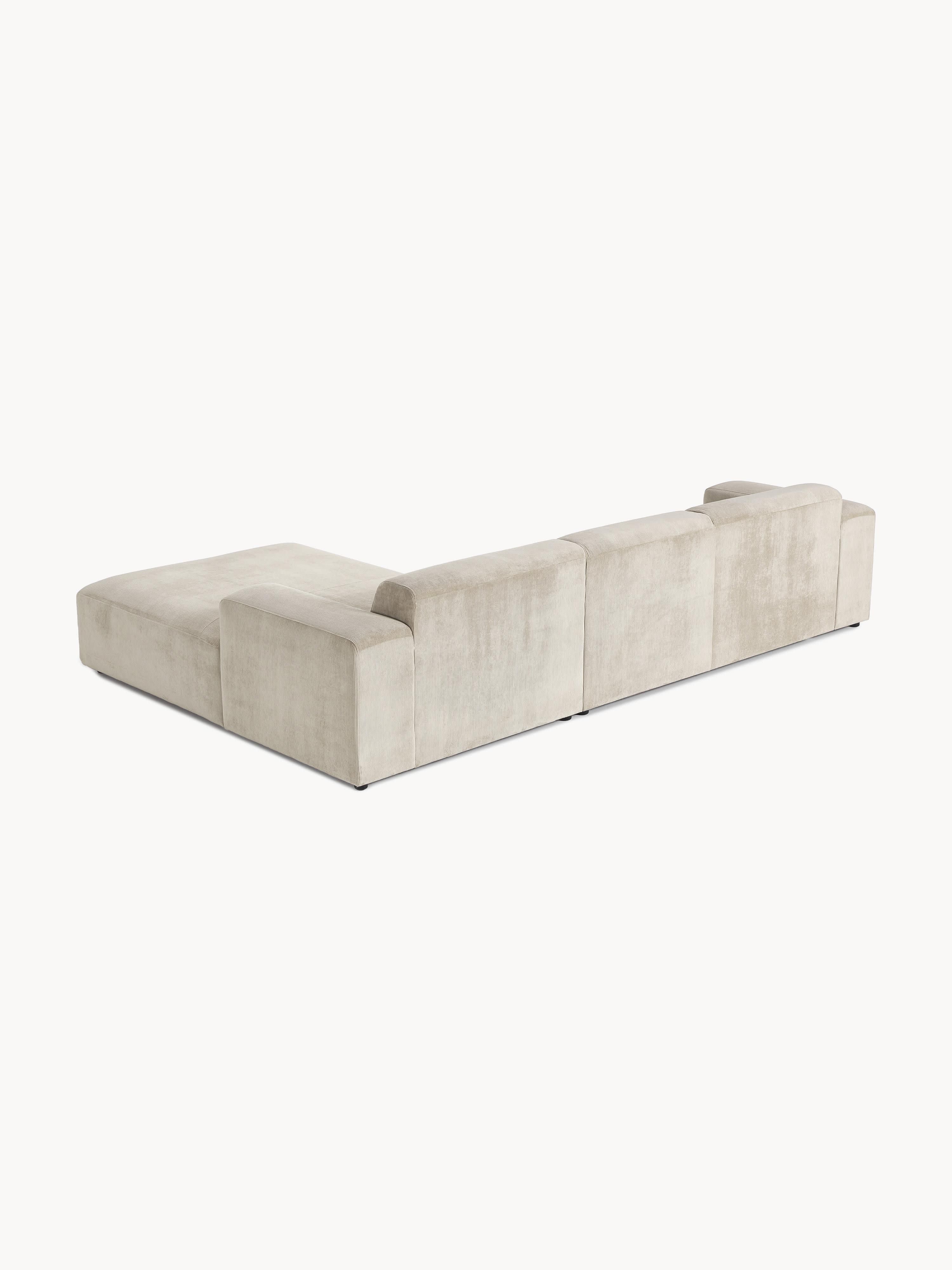 Cord-Ecksofa Melva (4-Sitzer)