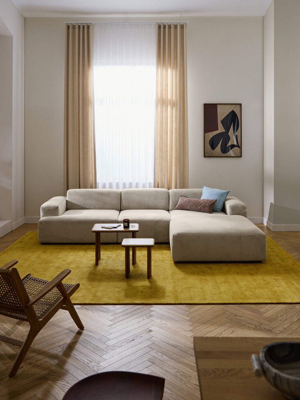 Cord-Ecksofa Melva (4-Sitzer)