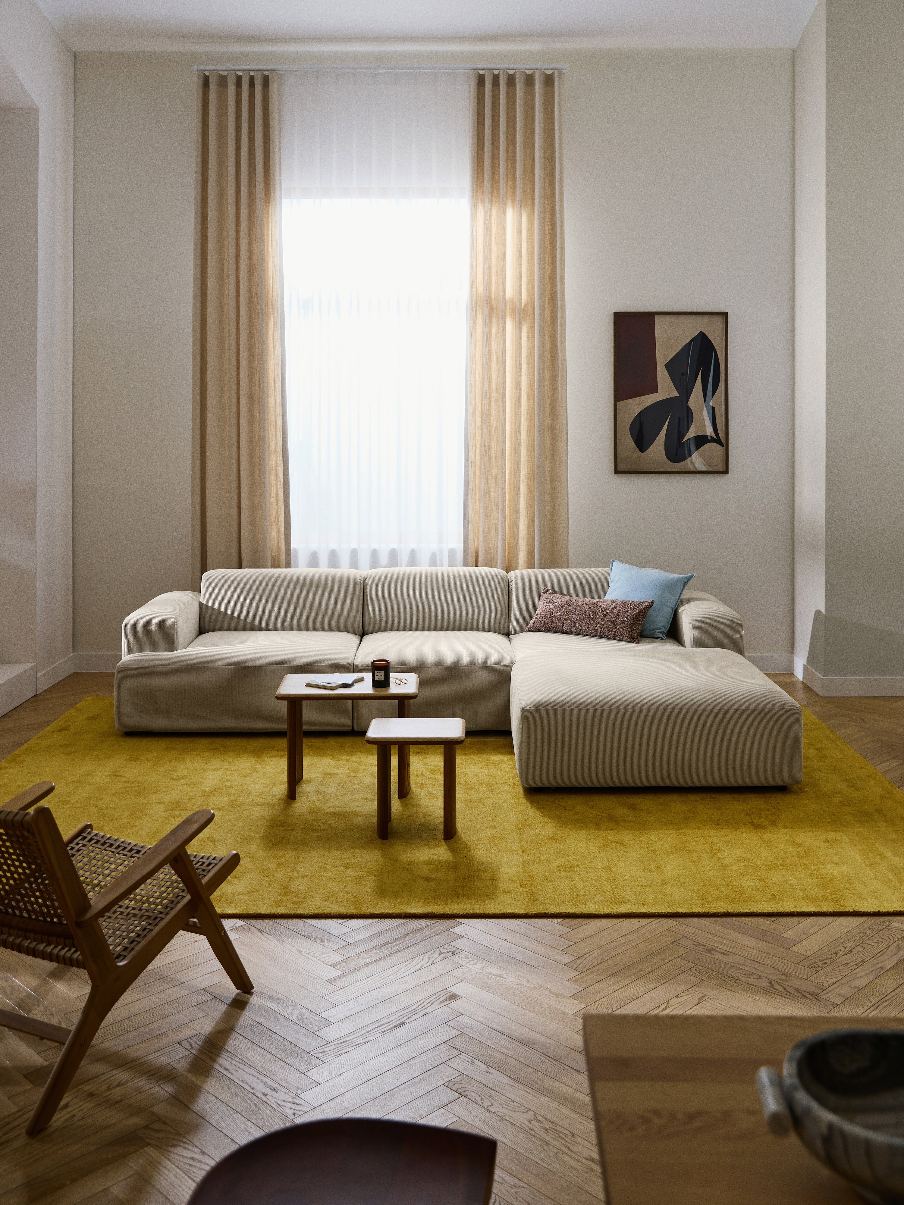 Cord-Ecksofa Melva (4-Sitzer)