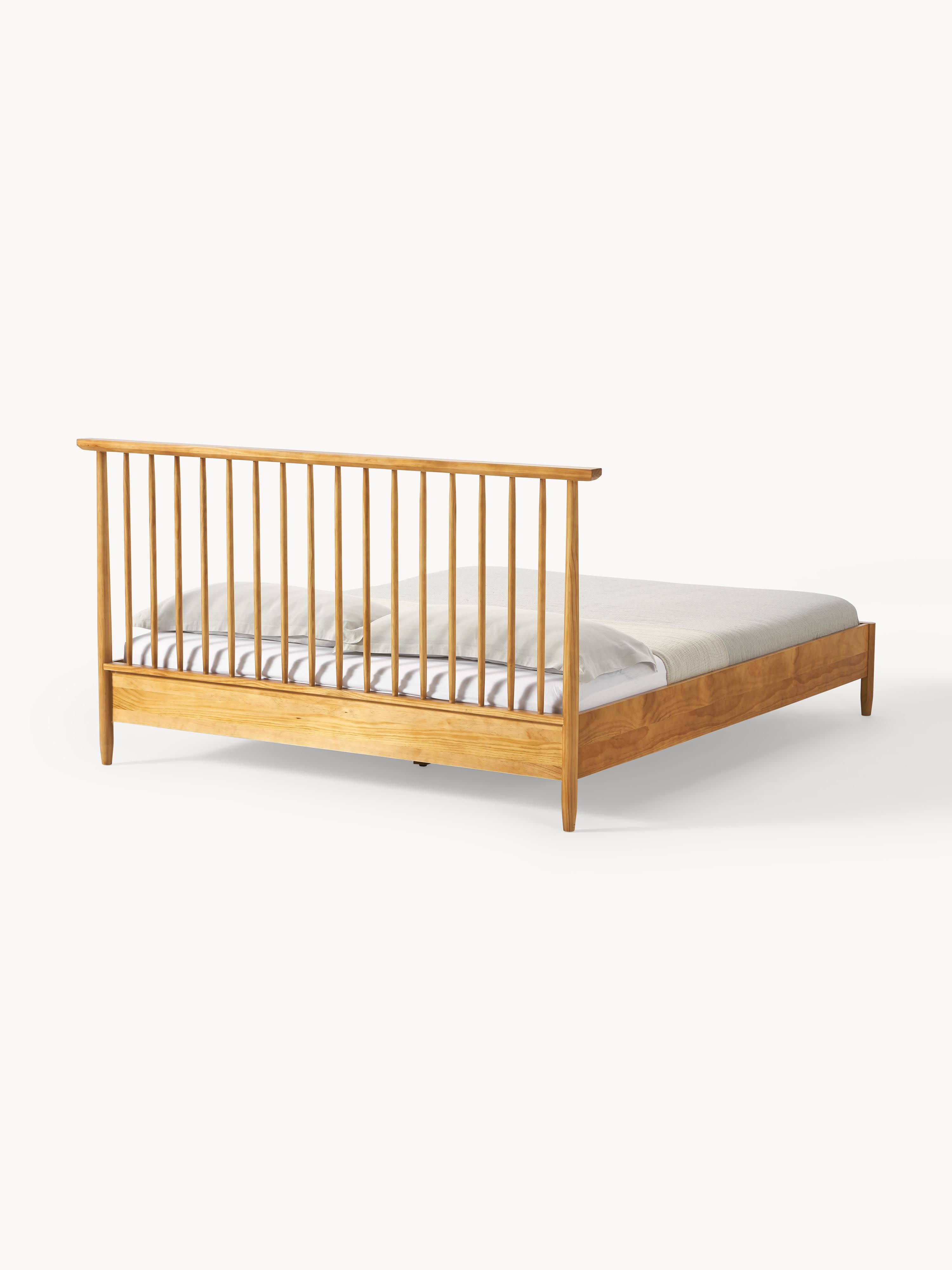 Holzbett Windsor mit Kopfteil aus Kiefernholz