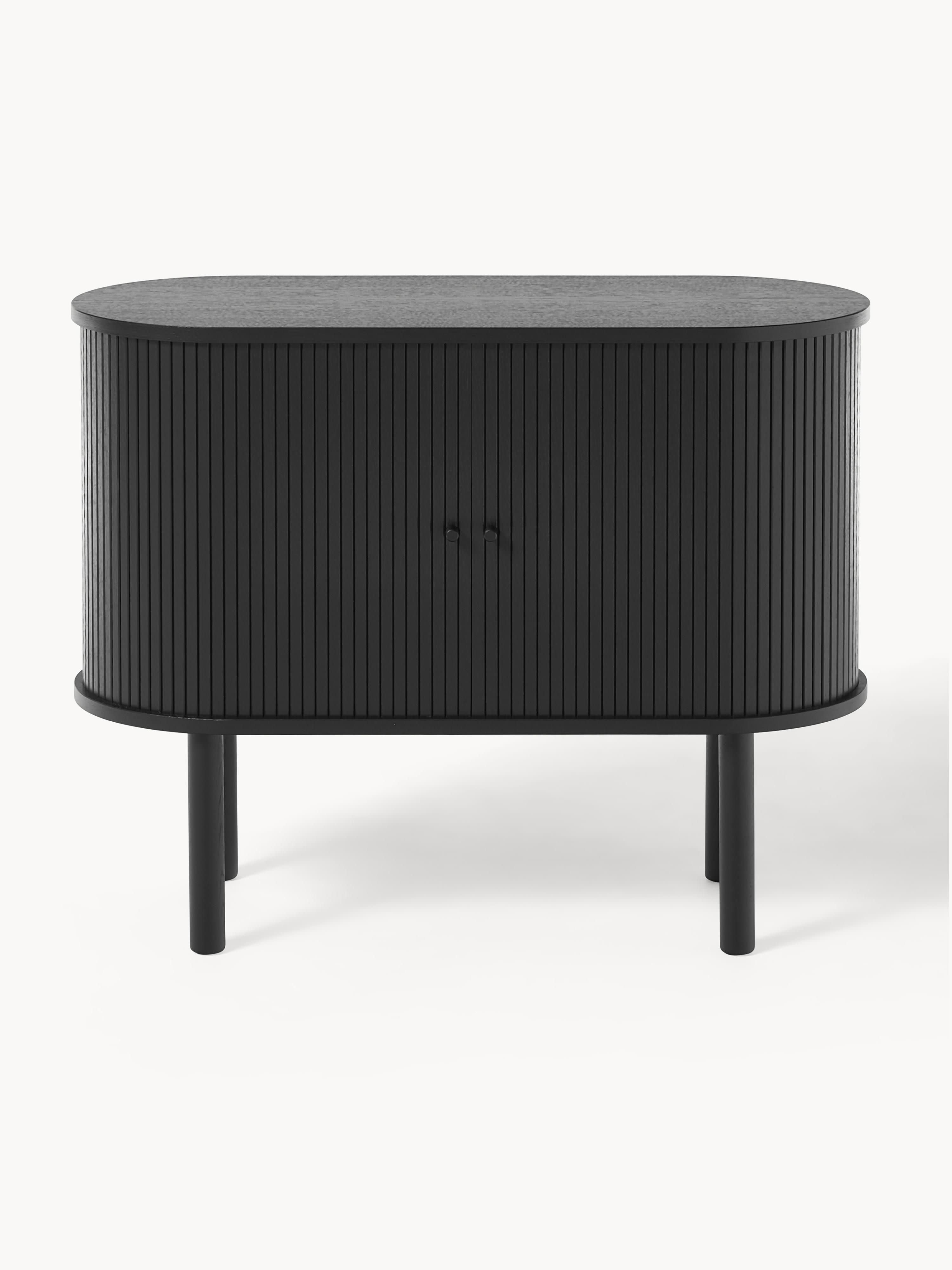 Kleines Sideboard Calary mit geriffelter Front