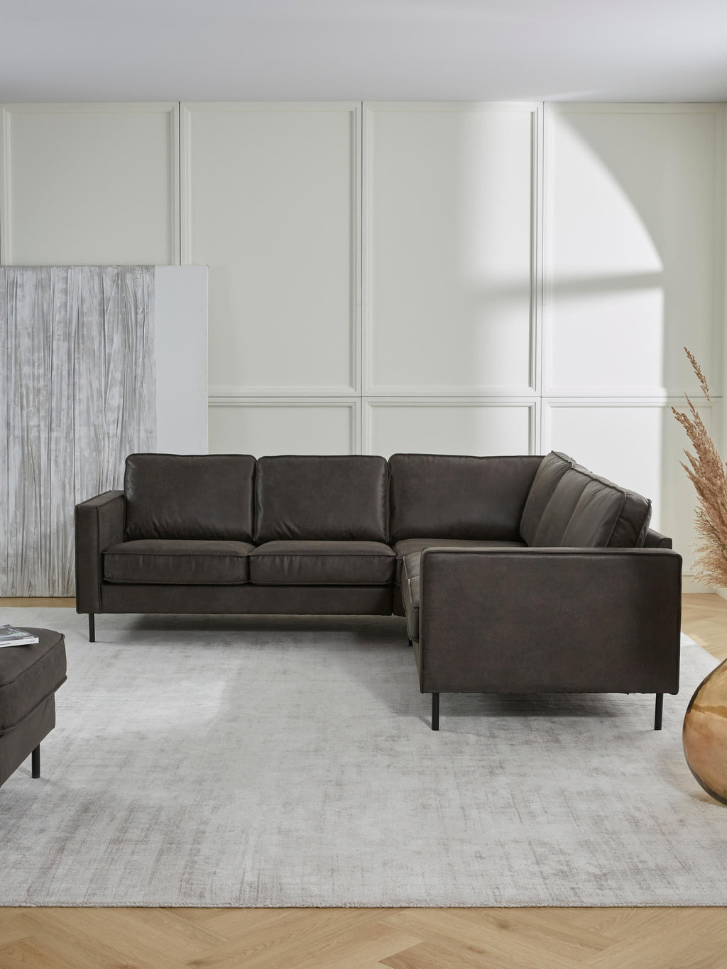 Ecksofa Hunter aus Leder (4-Sitzer)