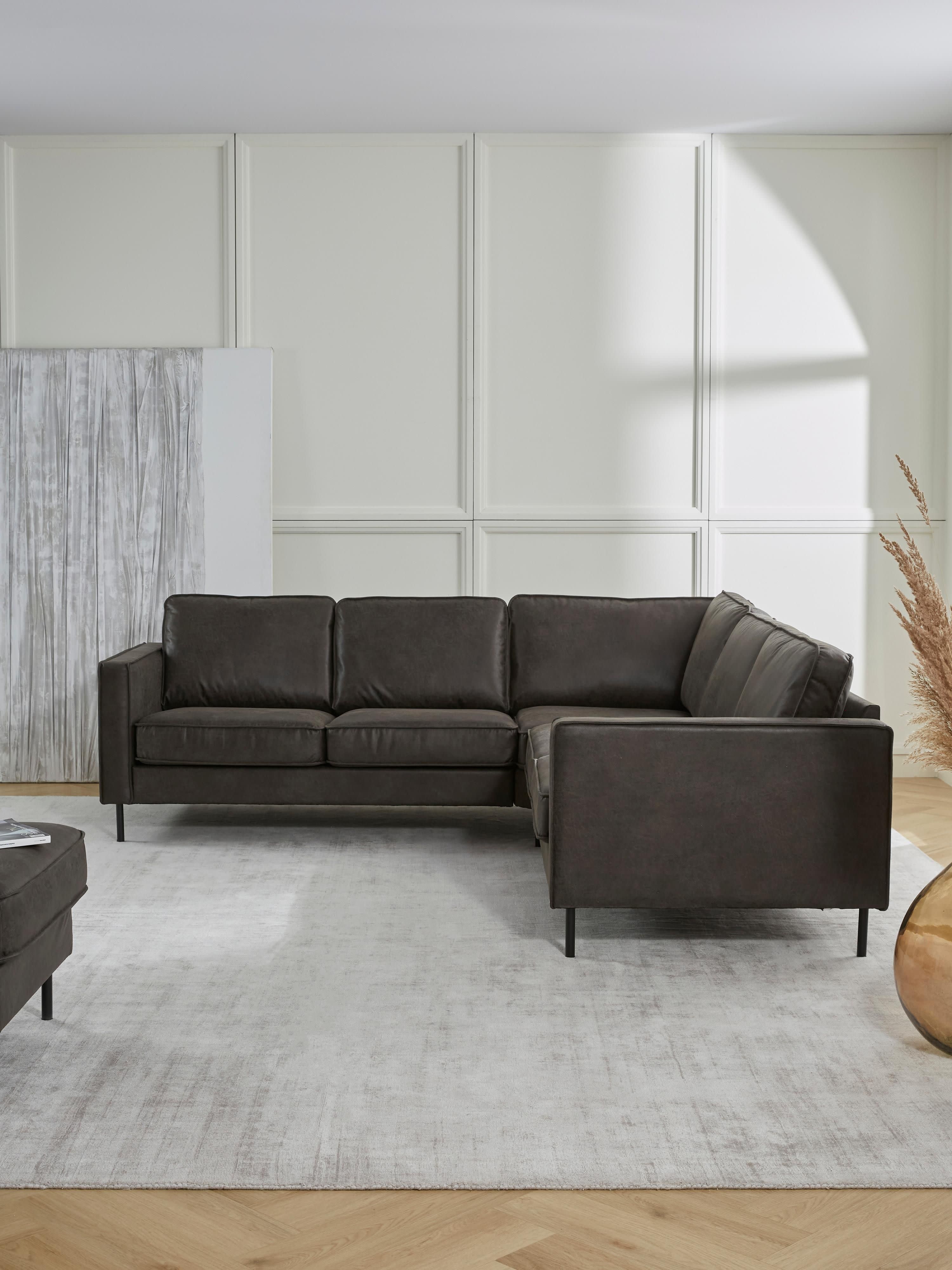 Ecksofa Hunter aus Leder (4-Sitzer)