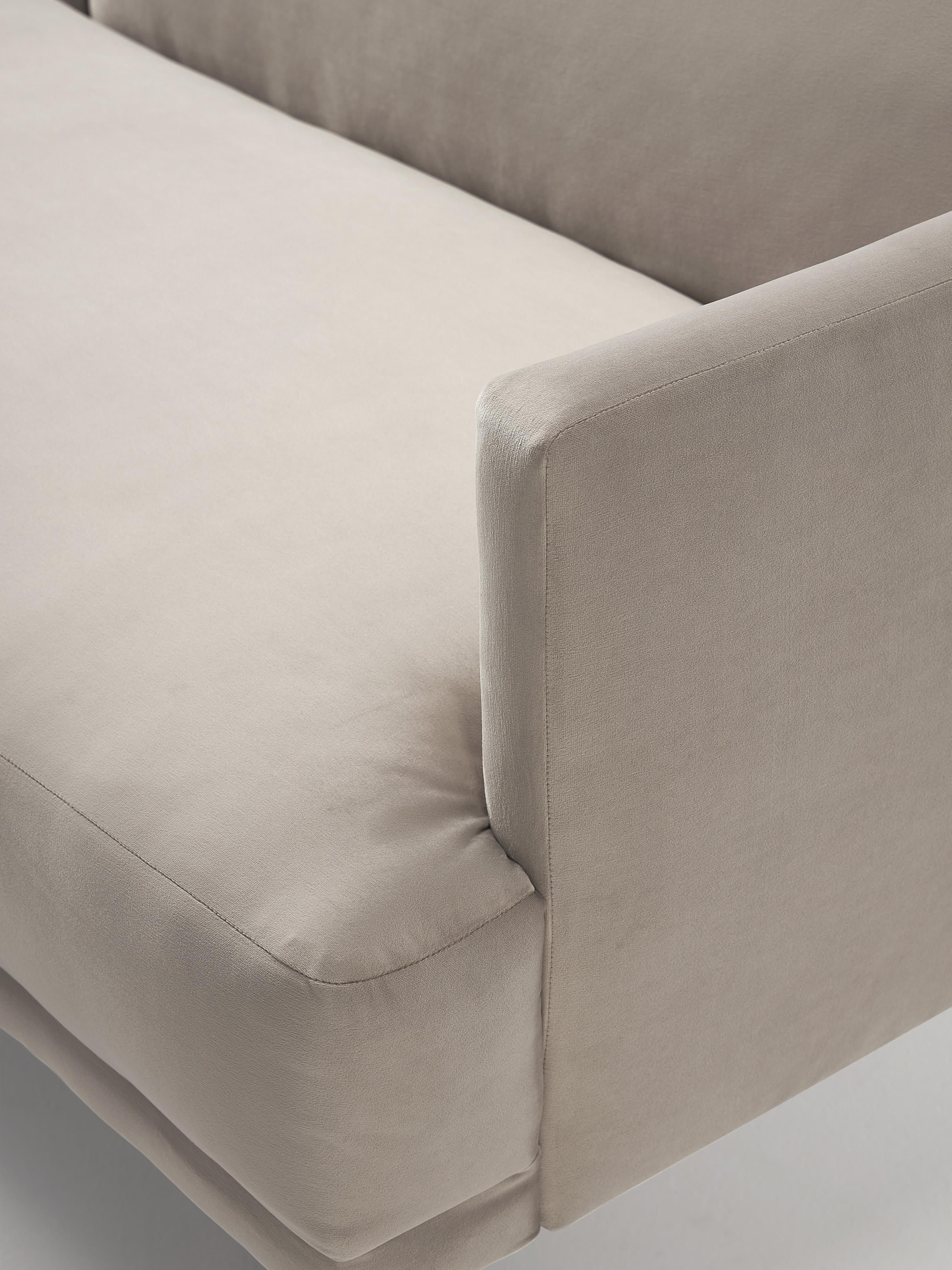 Samt-Schlafsofa Fluente (3-Sitzer)
