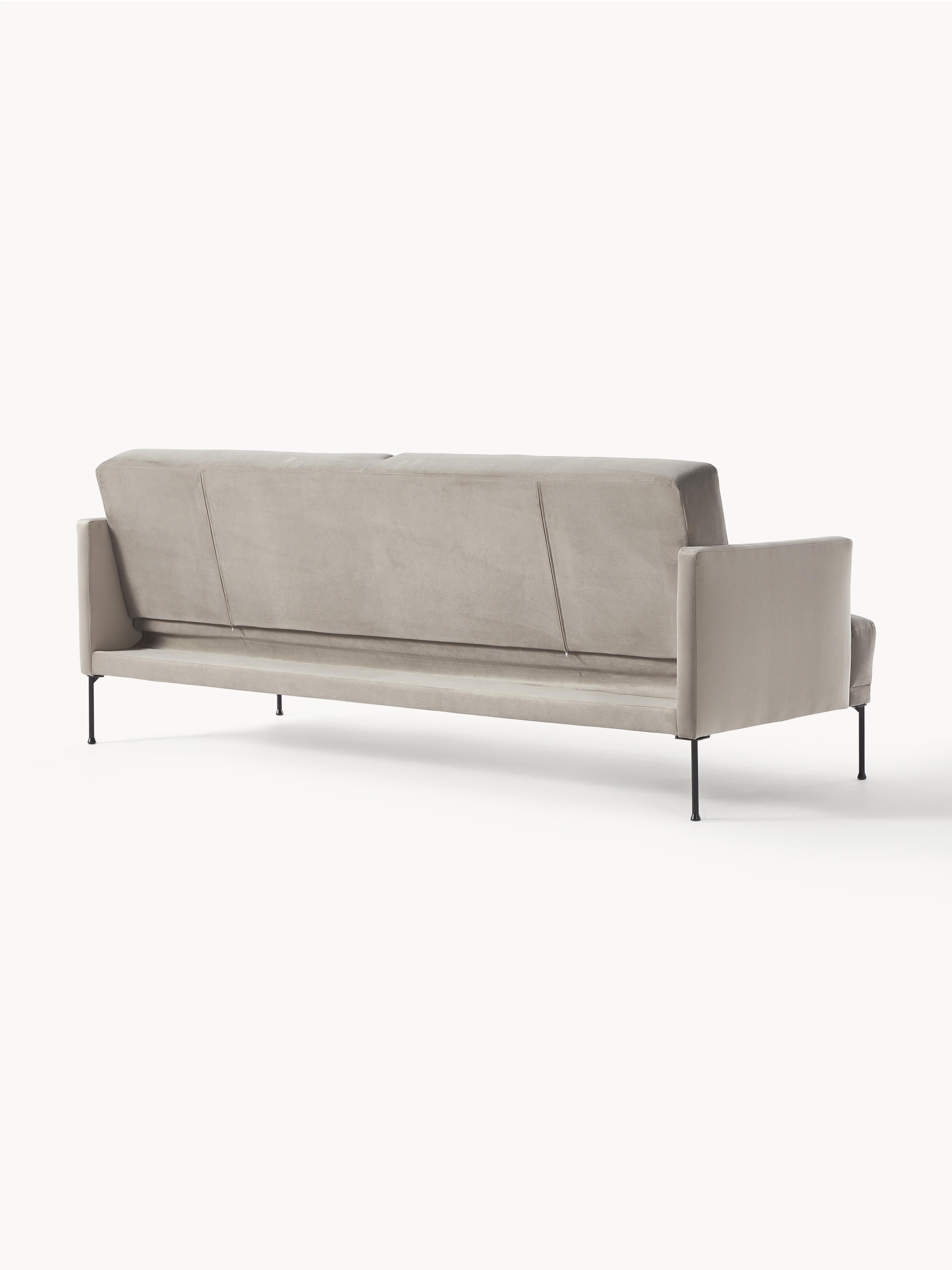 Samt-Schlafsofa Fluente (3-Sitzer)