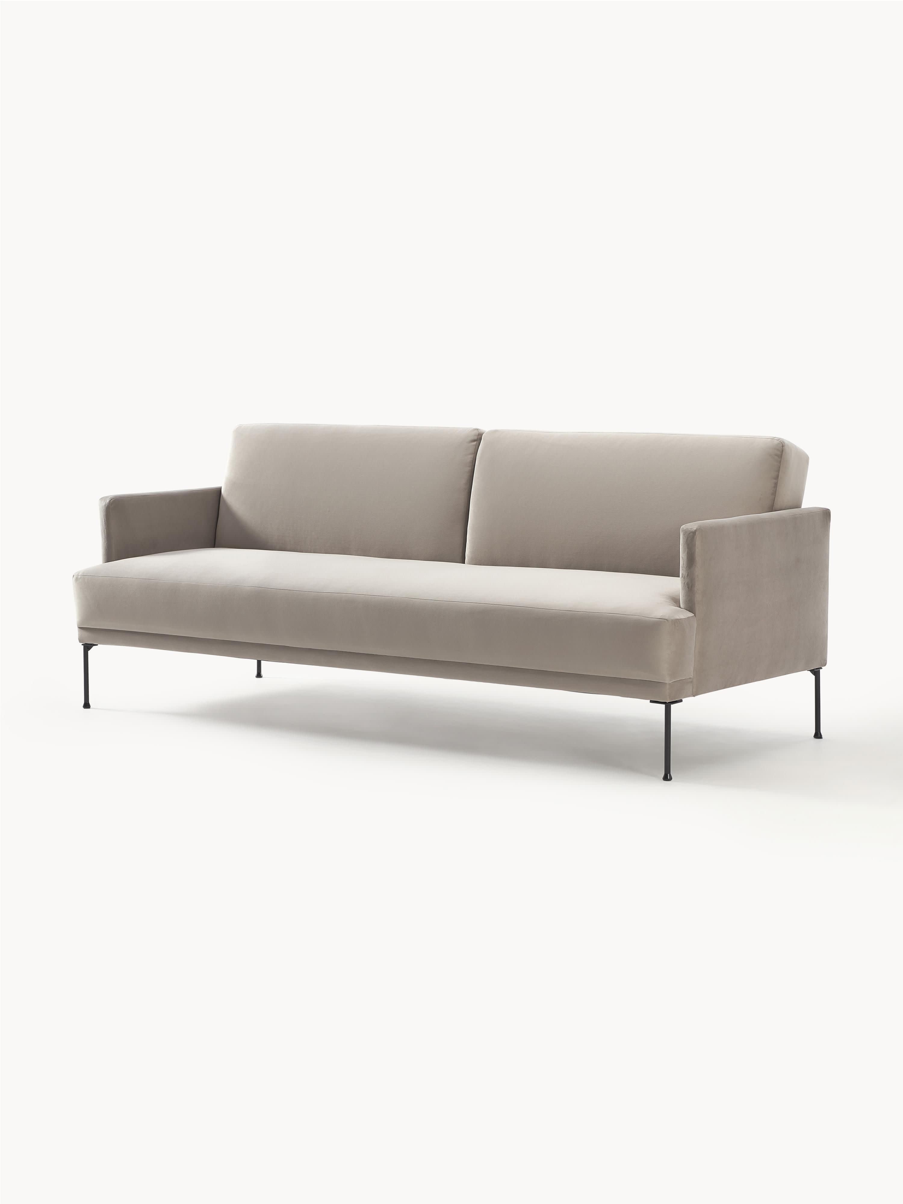Samt-Schlafsofa Fluente (3-Sitzer)