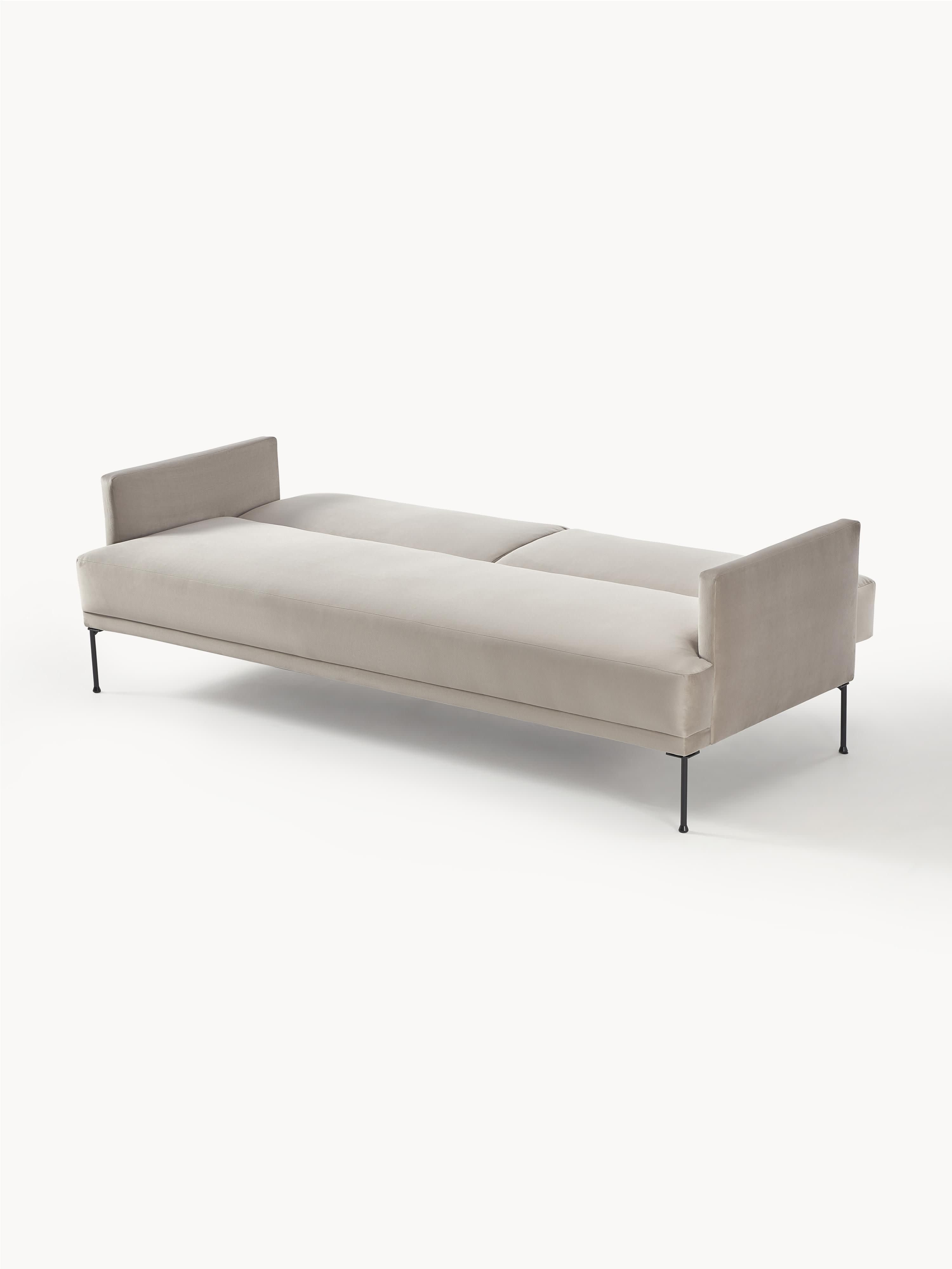 Samt-Schlafsofa Fluente (3-Sitzer)