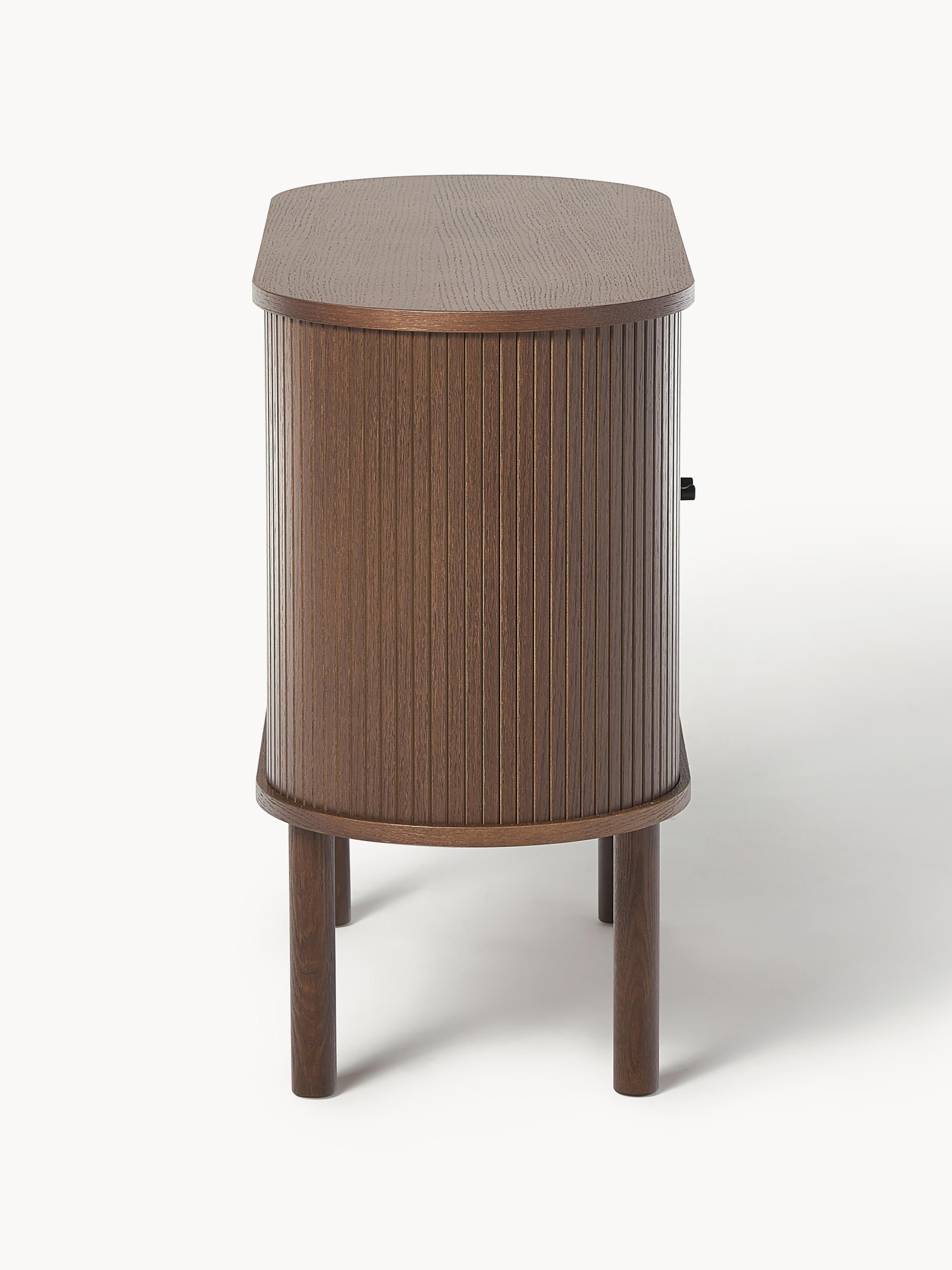 Kleines Sideboard Calary mit geriffelter Front