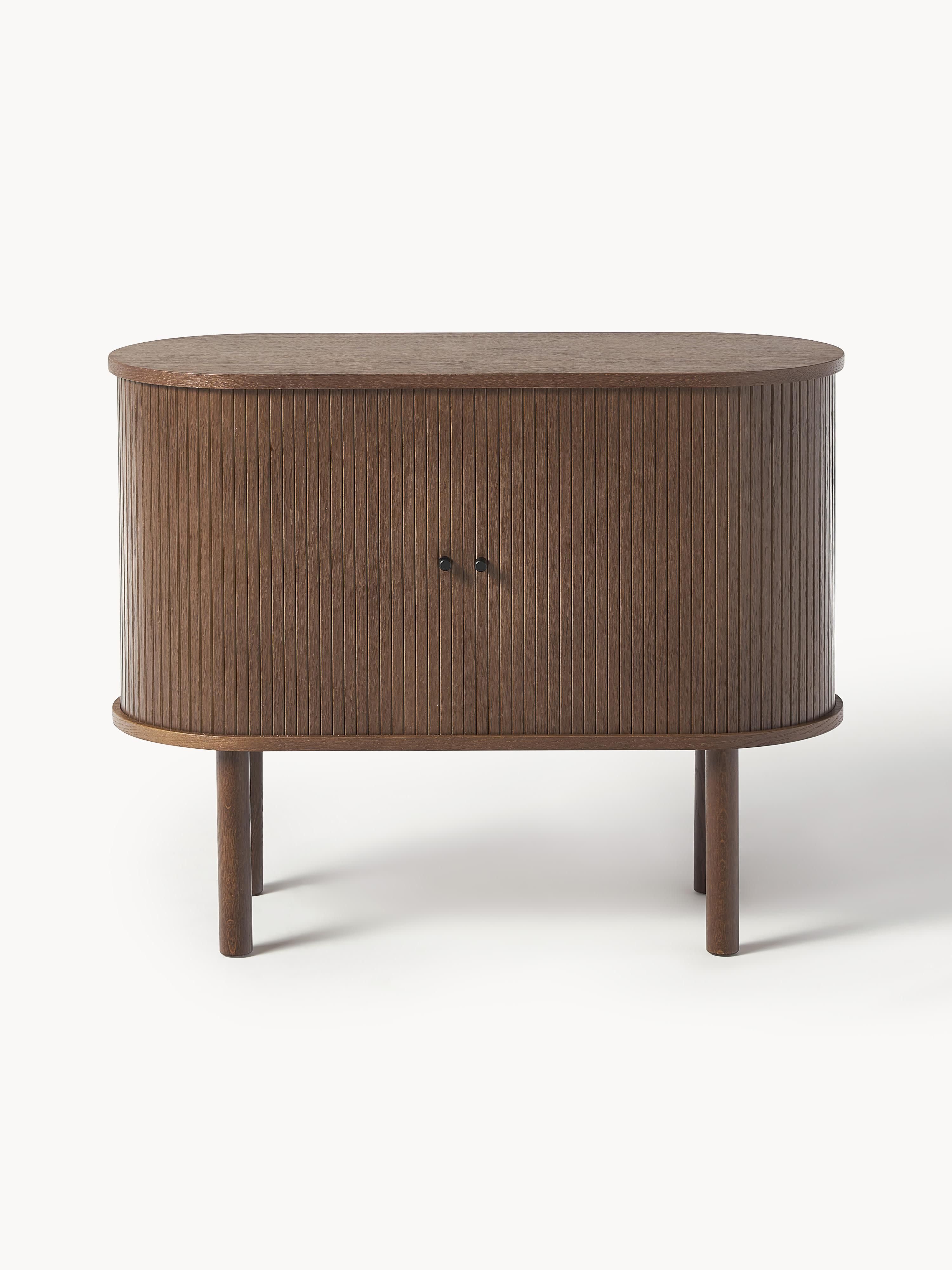 Kleines Sideboard Calary mit geriffelter Front