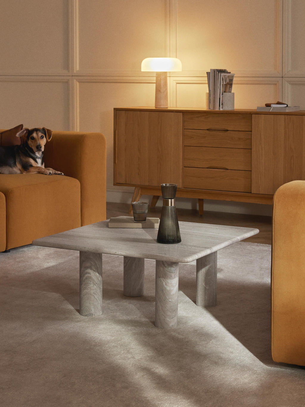 Marmor-Couchtisch Mabel