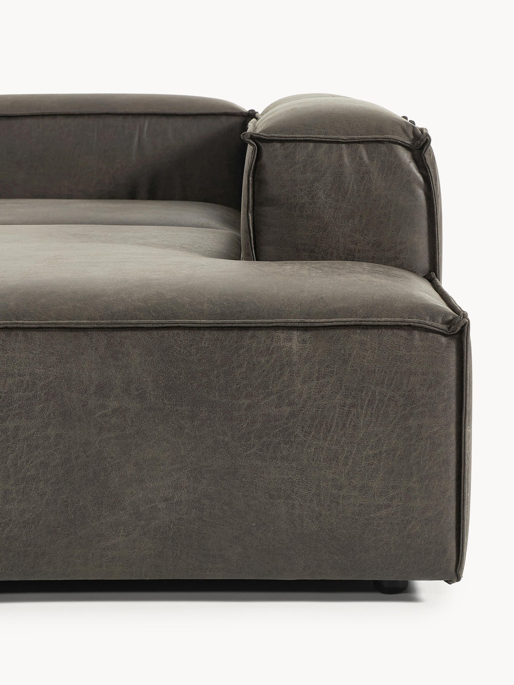 Modulares XL-Ecksofa Lennon (4-Sitzer) aus Leder