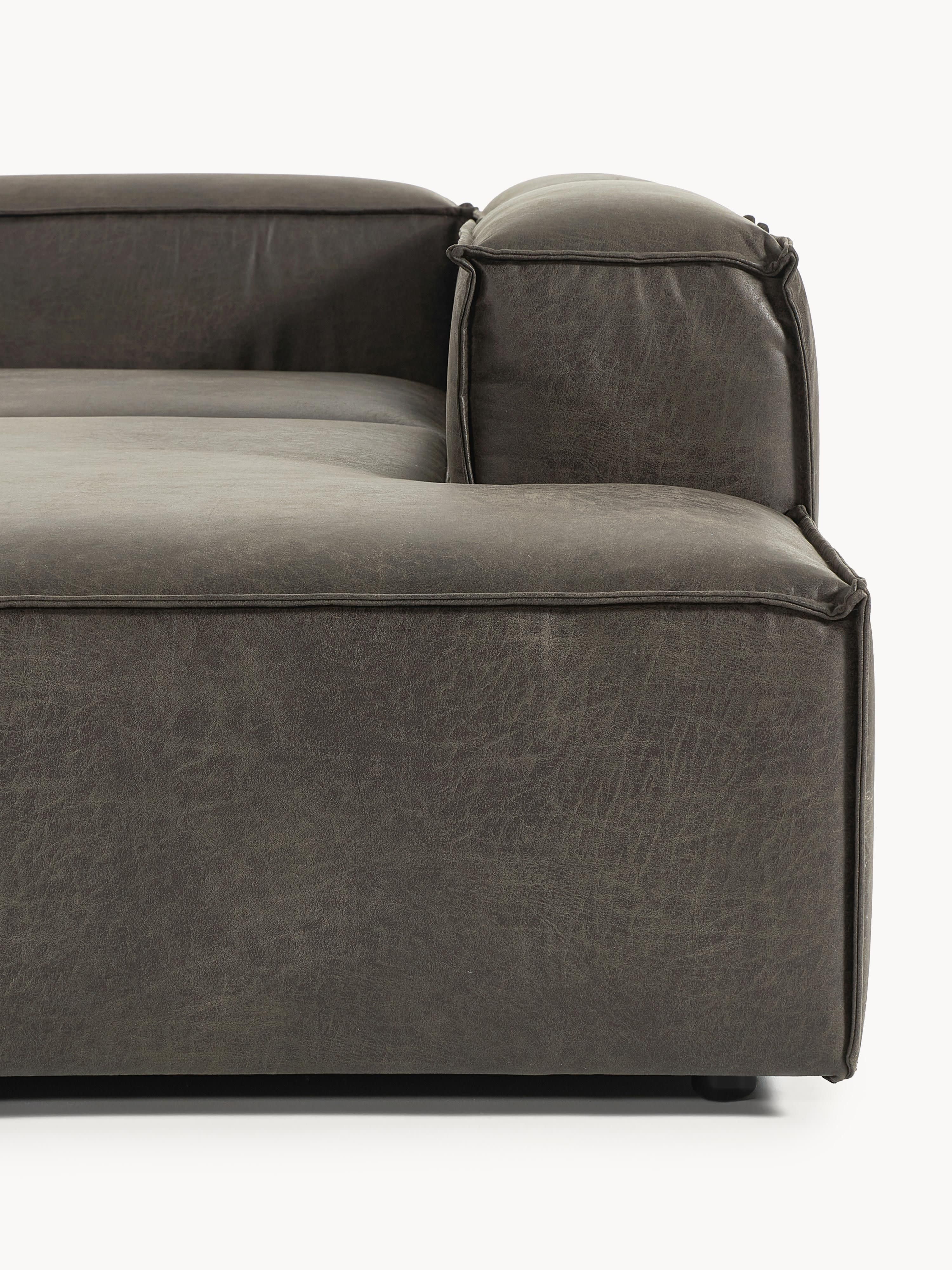 Modulares XL-Ecksofa Lennon (4-Sitzer) aus Leder
