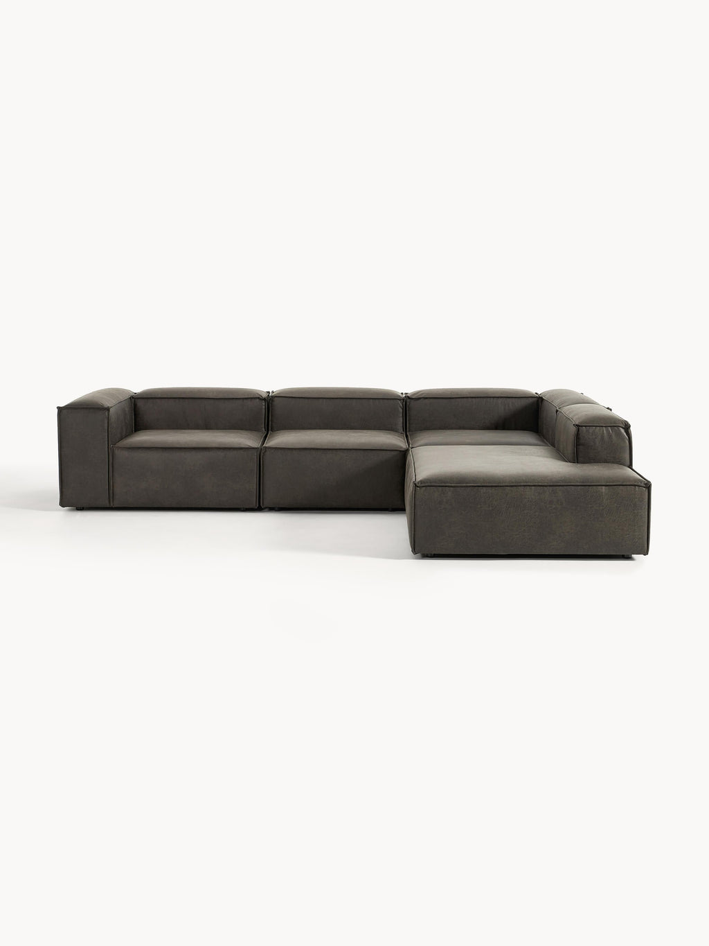 Modulares XL-Ecksofa Lennon (4-Sitzer) aus Leder