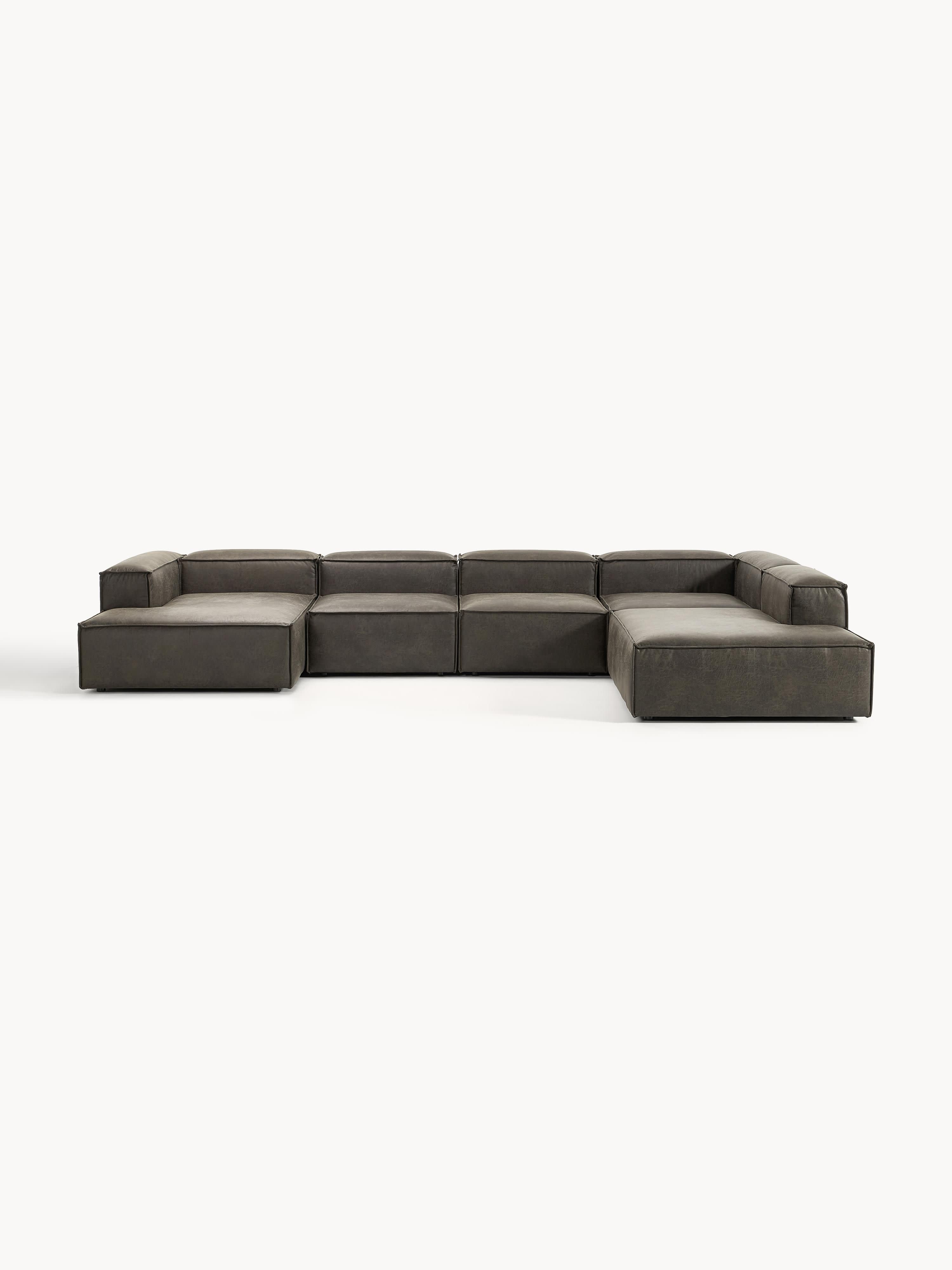 Modulares XL Sofa Lennon aus Leder