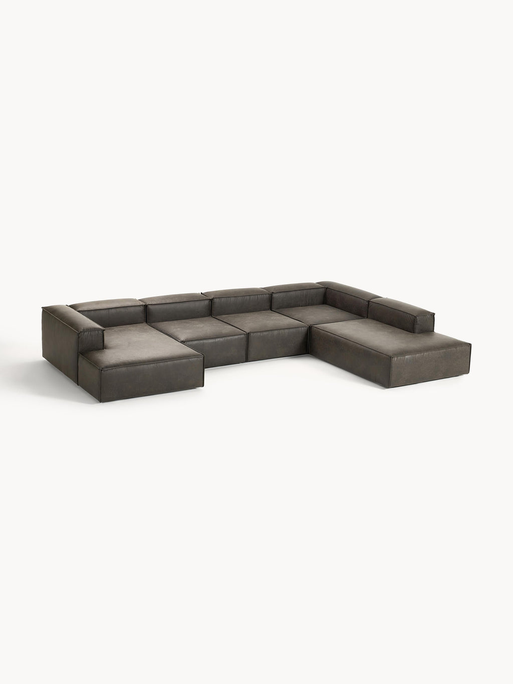 Modulares XL Sofa Lennon aus Leder