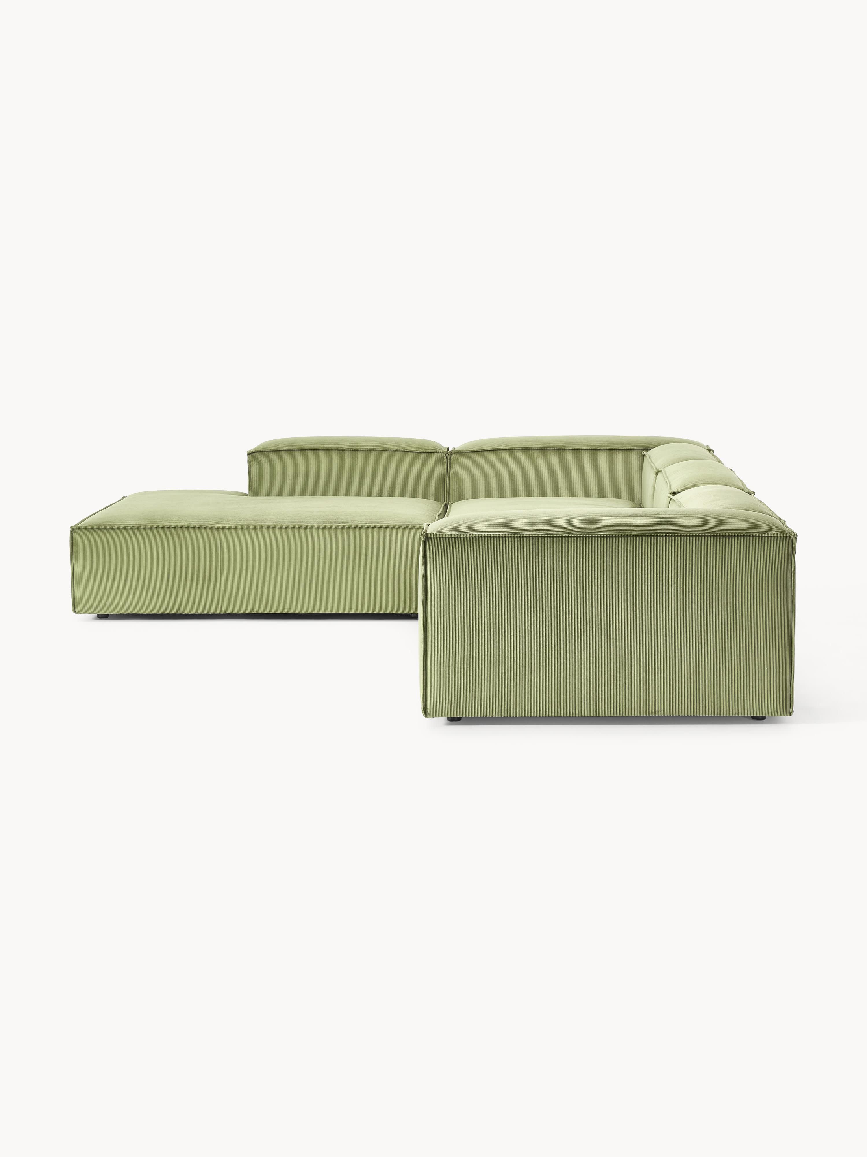 Modulares XL-Ecksofa Lennon (4-Sitzer) aus Cord
