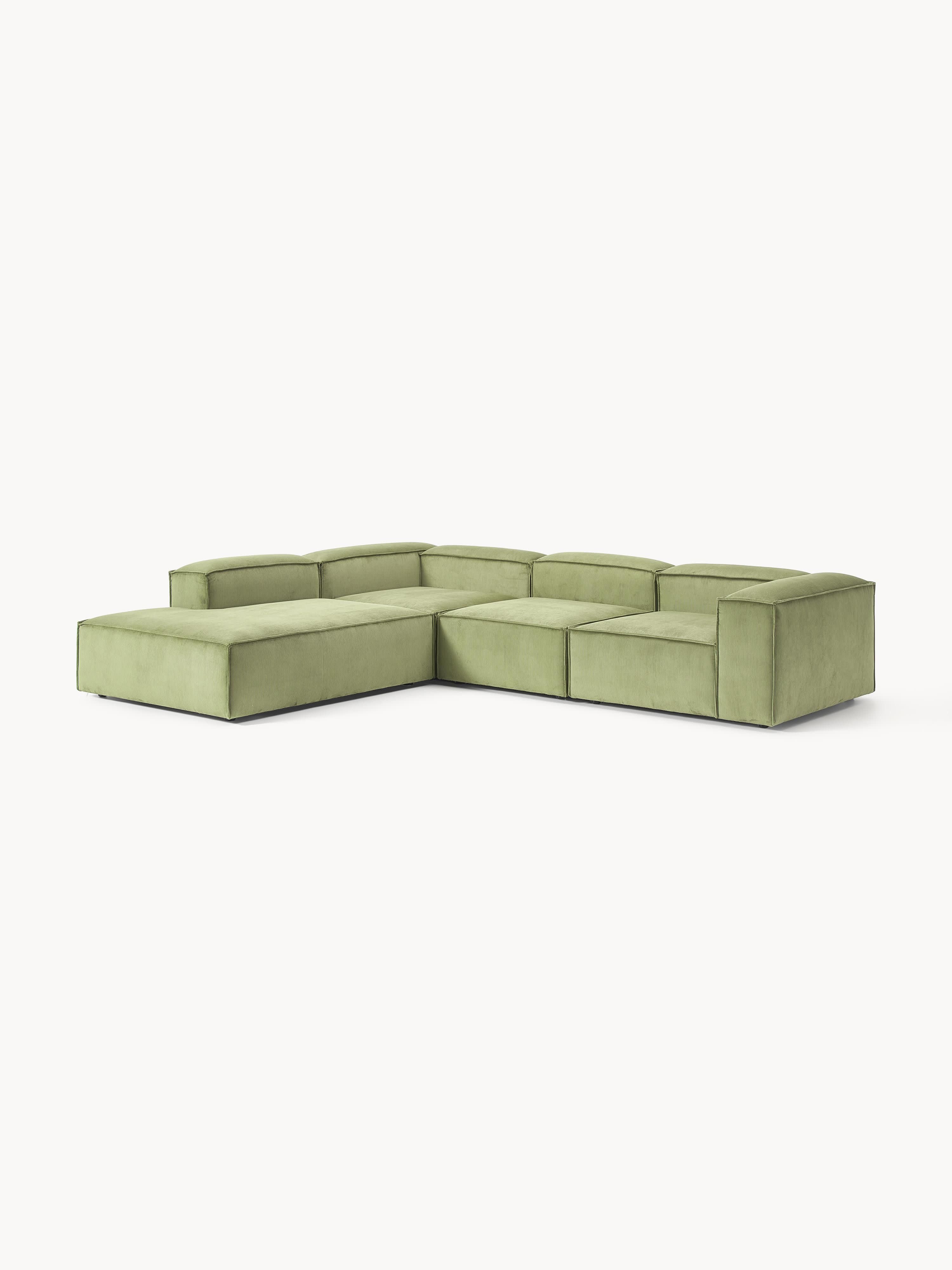 Modulares XL-Ecksofa Lennon (4-Sitzer) aus Cord