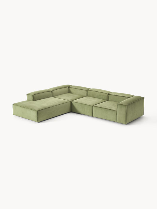Galeriebild 1 - Modulares XL-Ecksofa Lennon (4-Sitzer) aus Cord