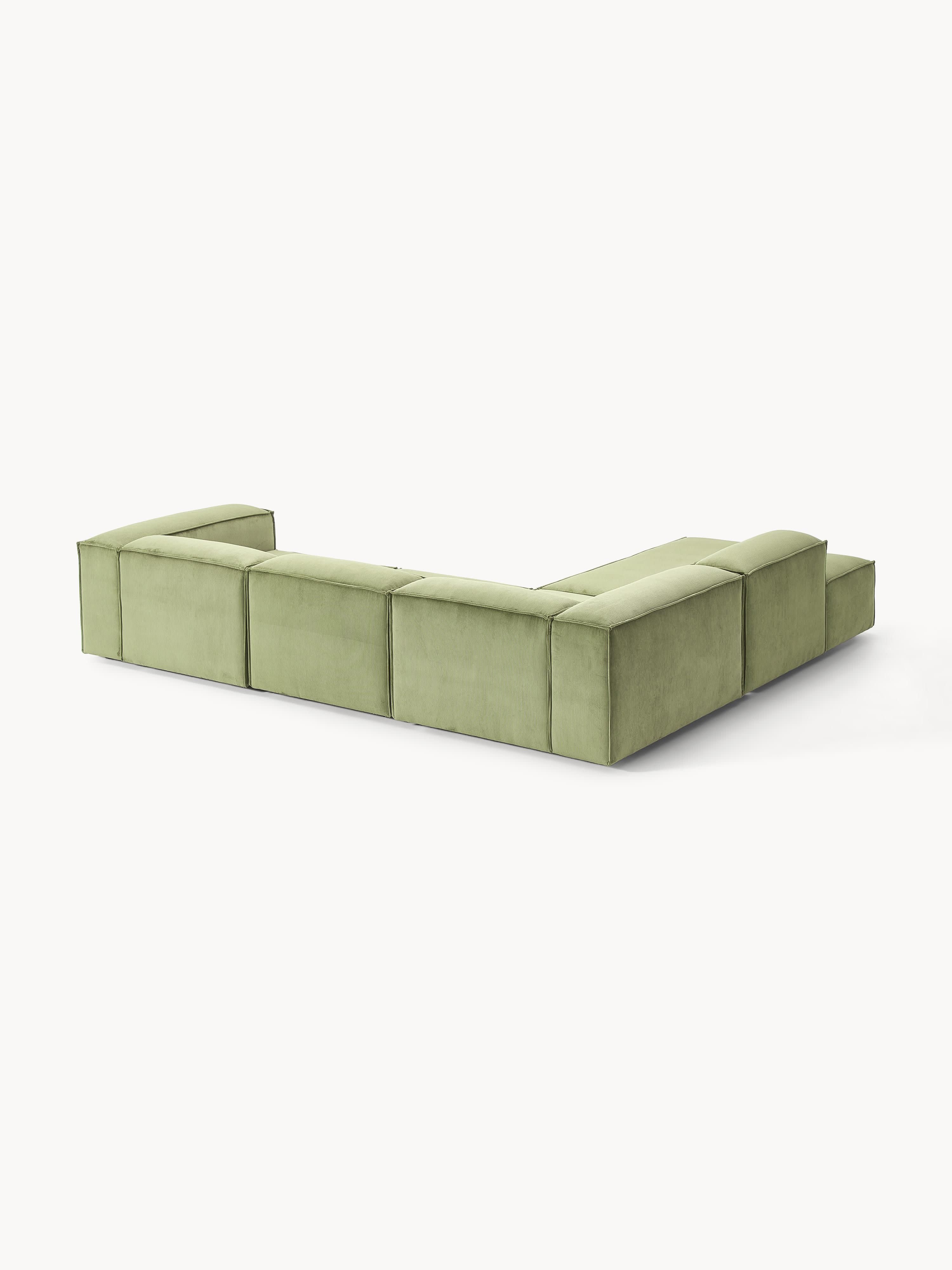 Modulares XL-Ecksofa Lennon (4-Sitzer) aus Cord