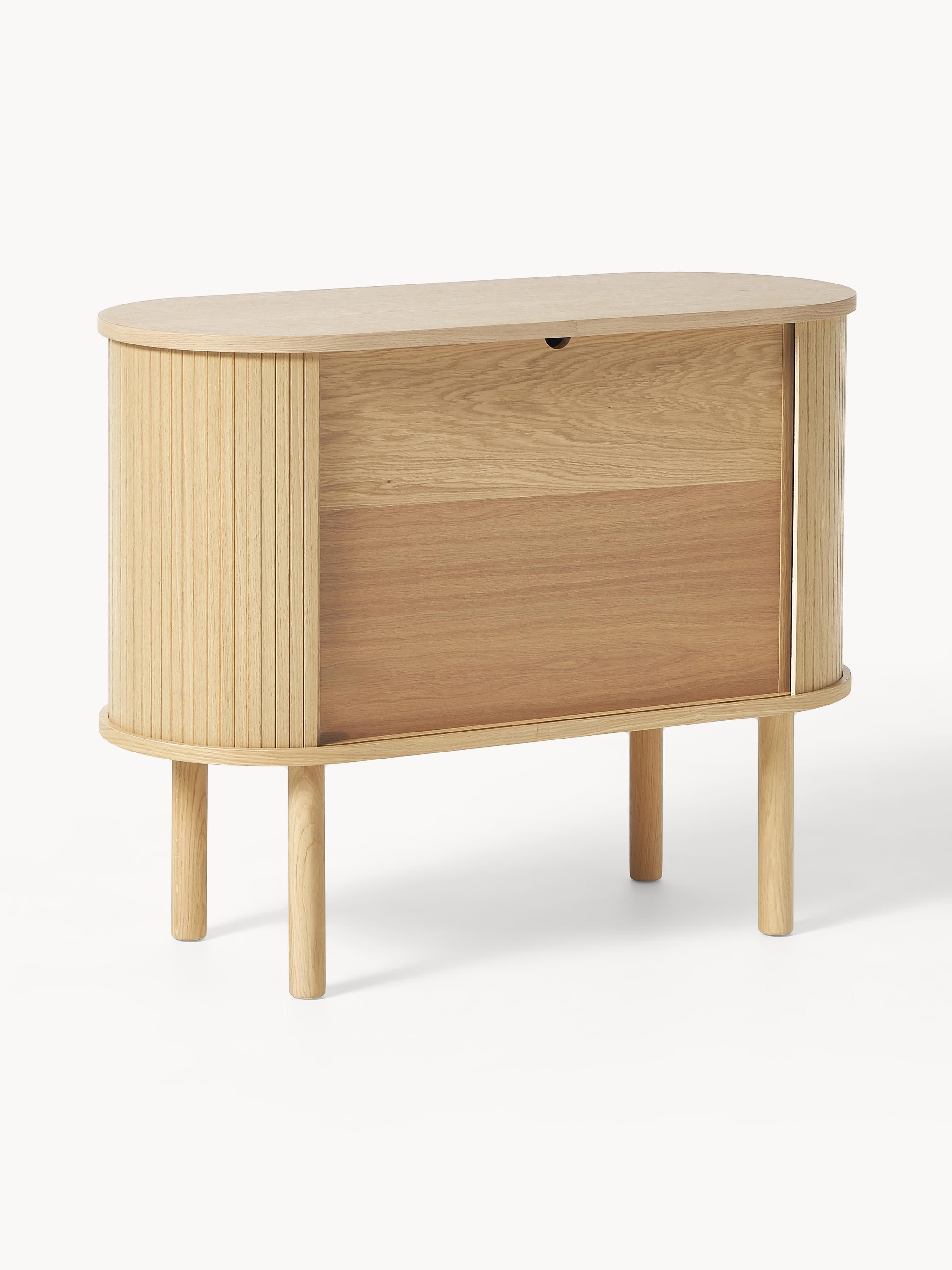 Kleines Sideboard Calary mit geriffelter Front