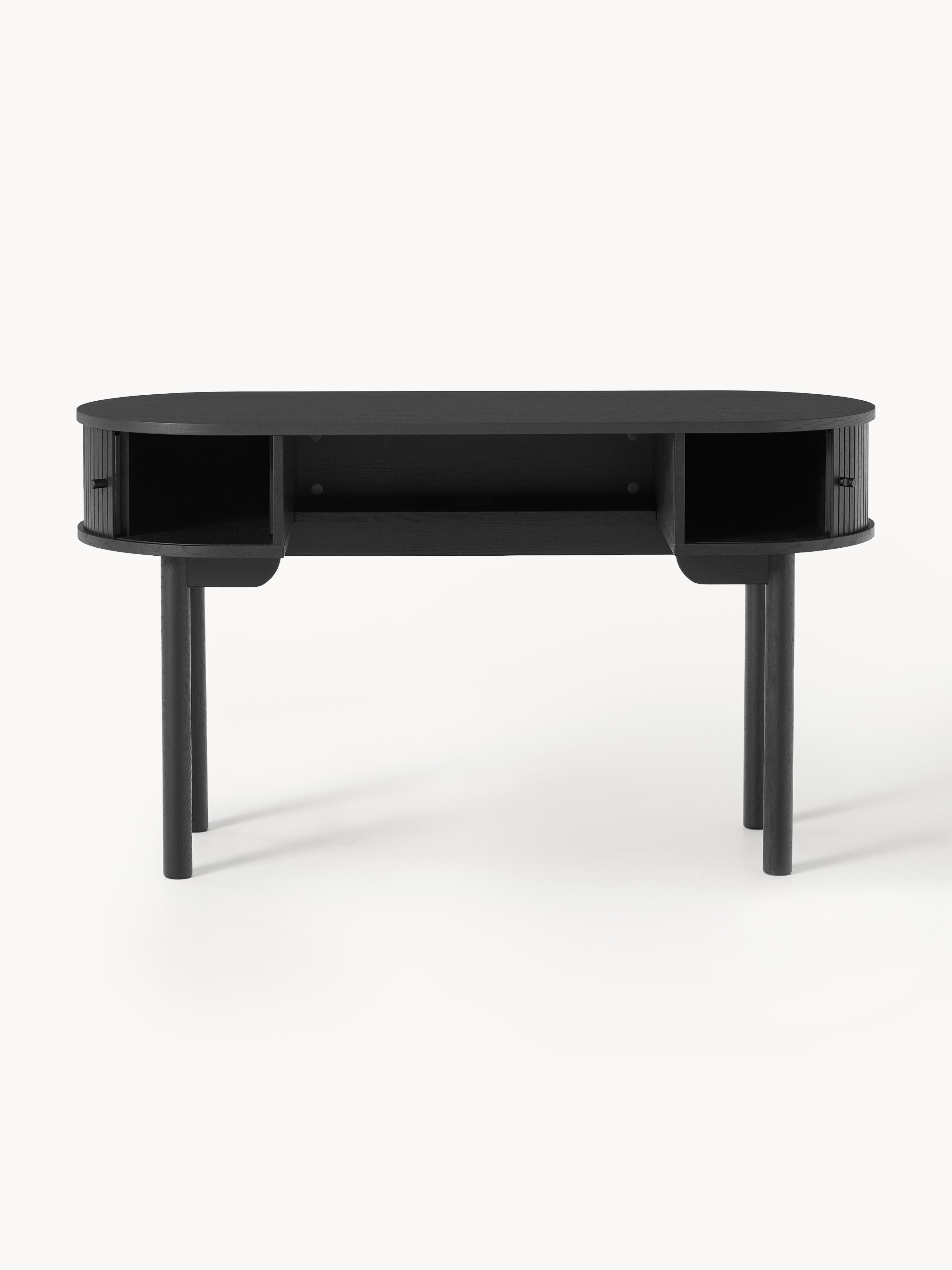 Schreibtisch Calary mit geriffelter Front
